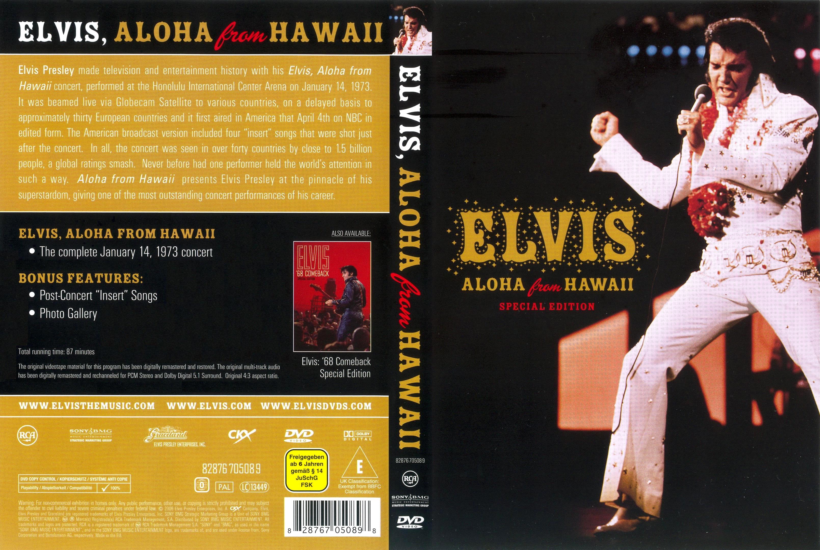 Jaquette DVD Elvis Presley Aloha from Hawaii