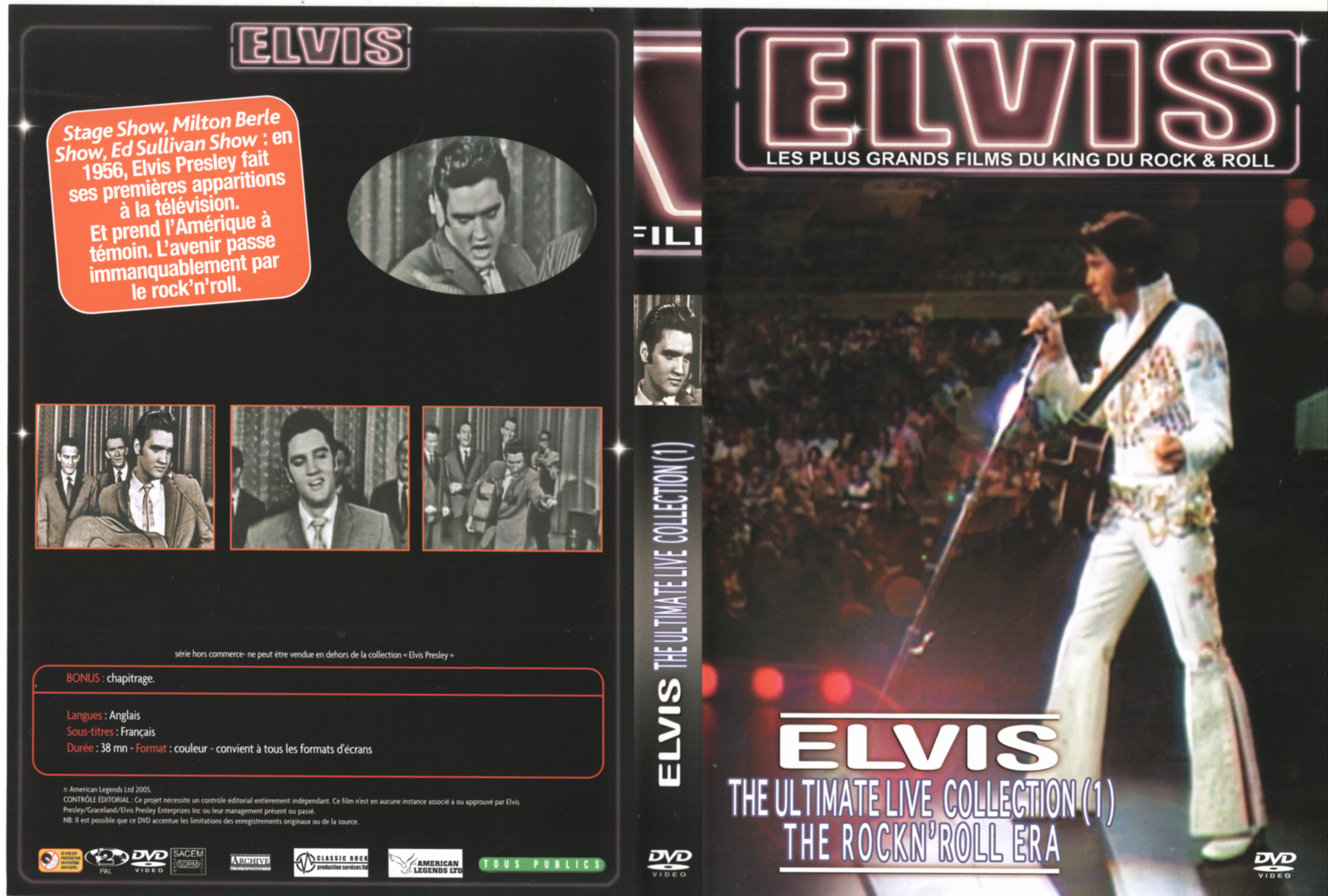 Jaquette DVD Elvis - The ultimate live collection 1