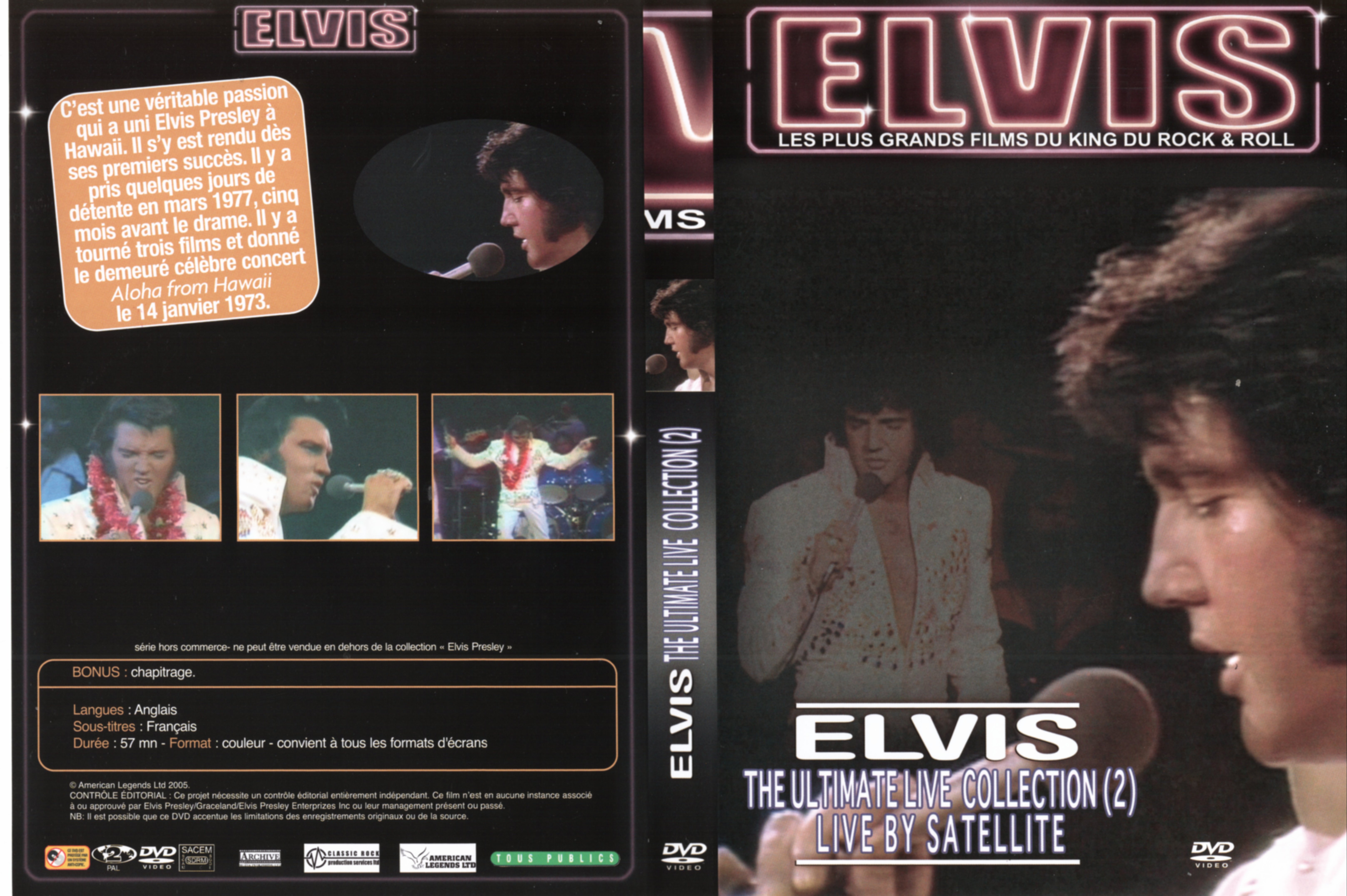 Jaquette DVD Elvis - The ultimate live collection 2