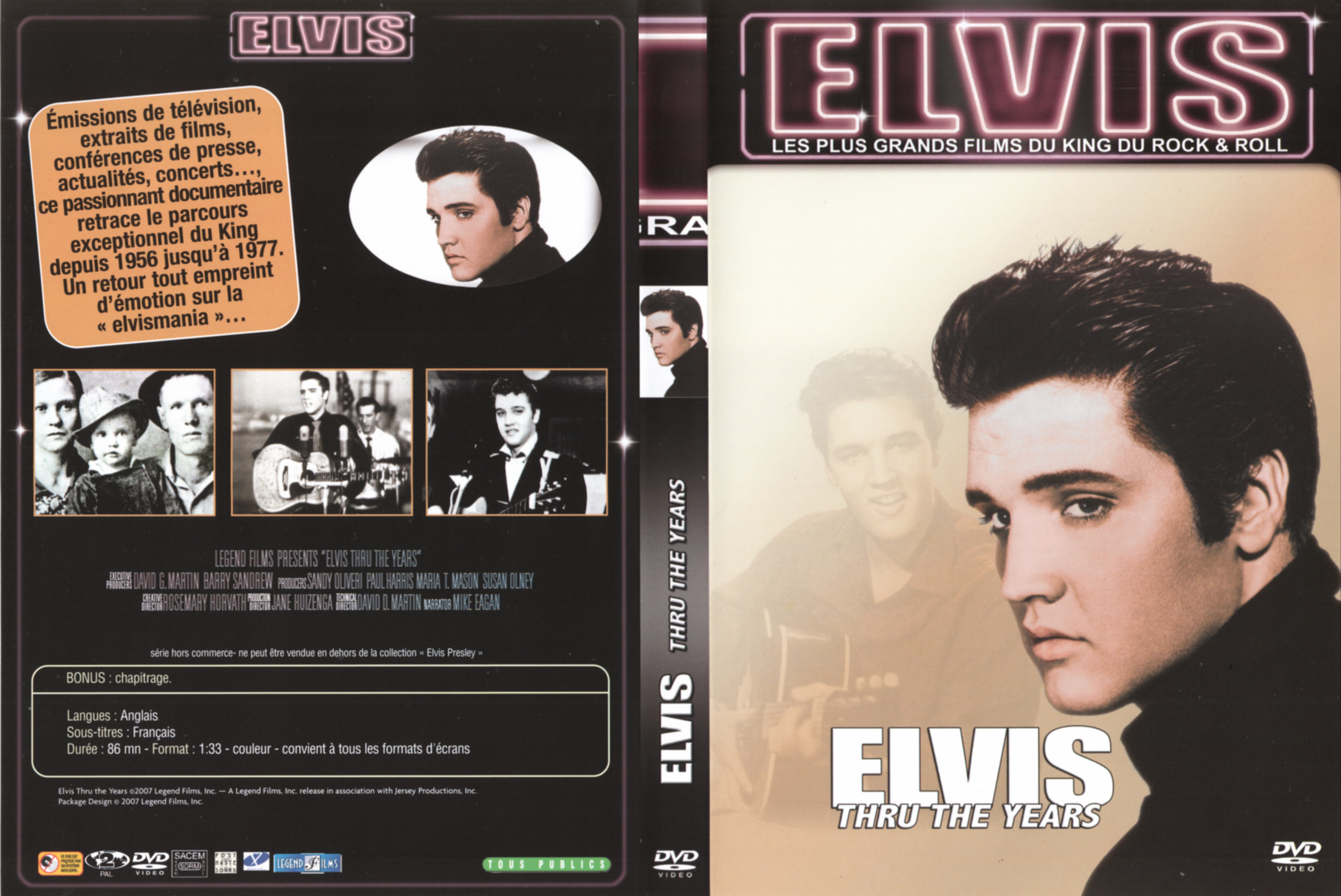 Jaquette DVD Elvis - Thru the years