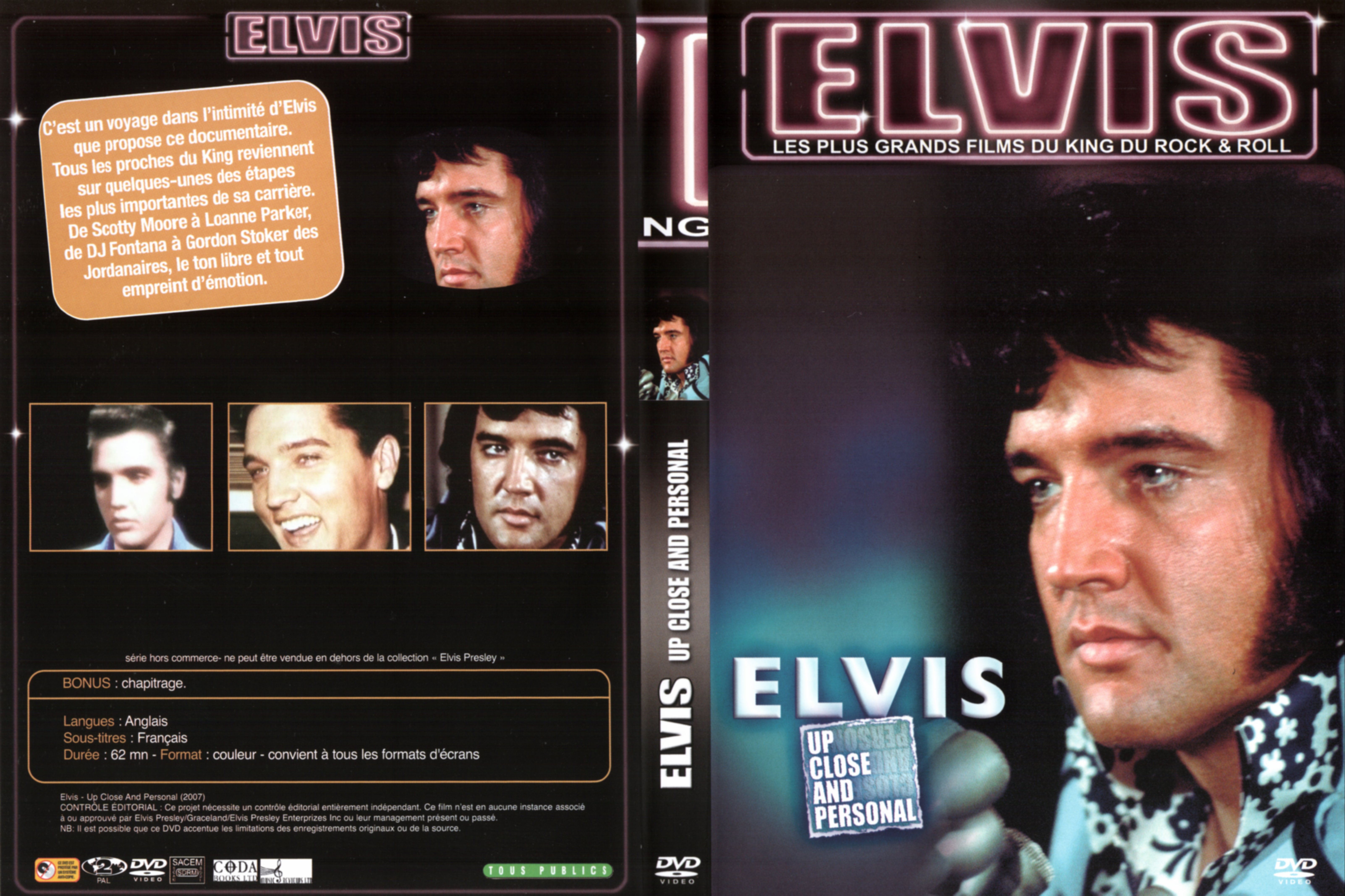 Jaquette DVD Elvis - Up close and personal