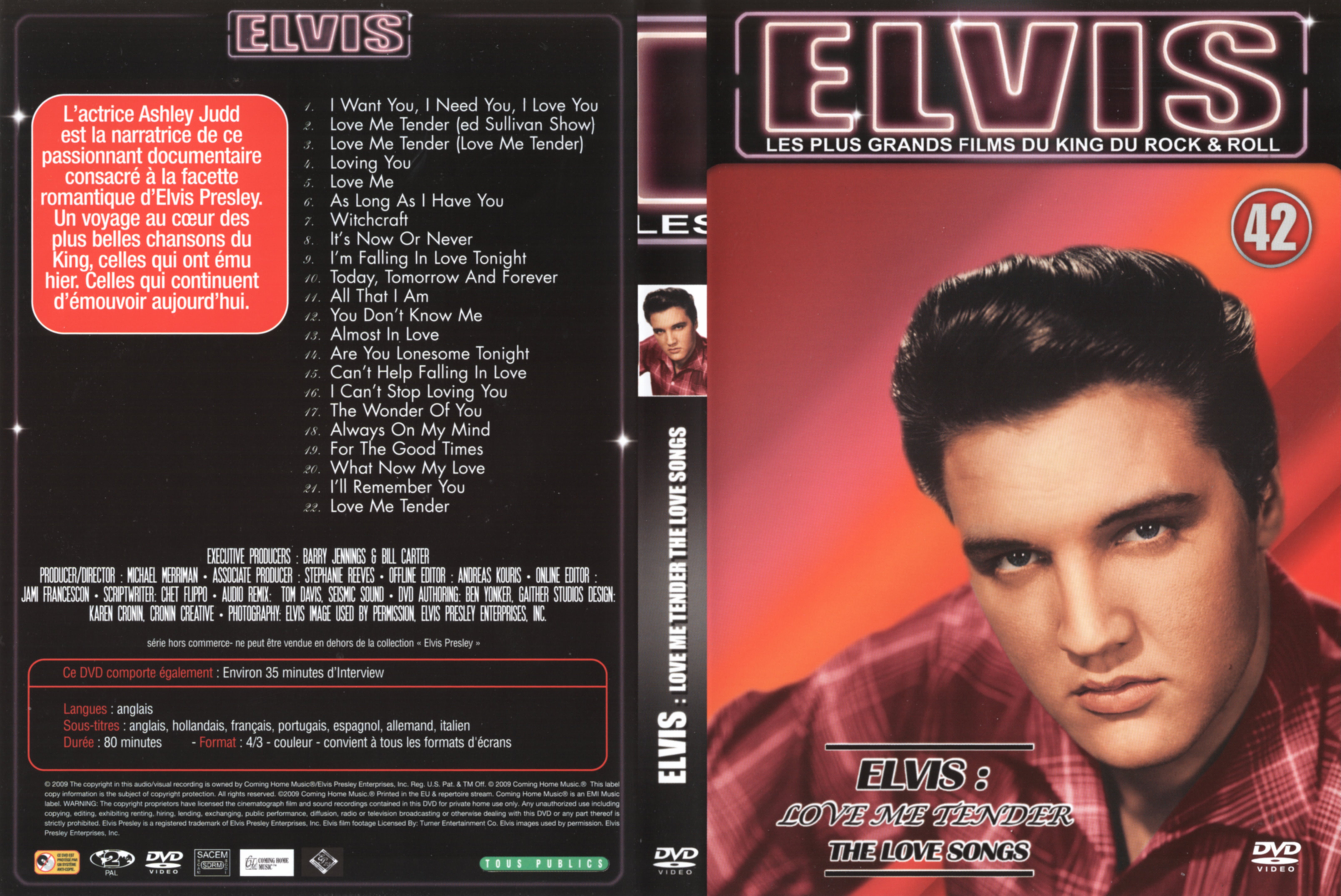 Jaquette DVD Elvis love me tender the loves songs