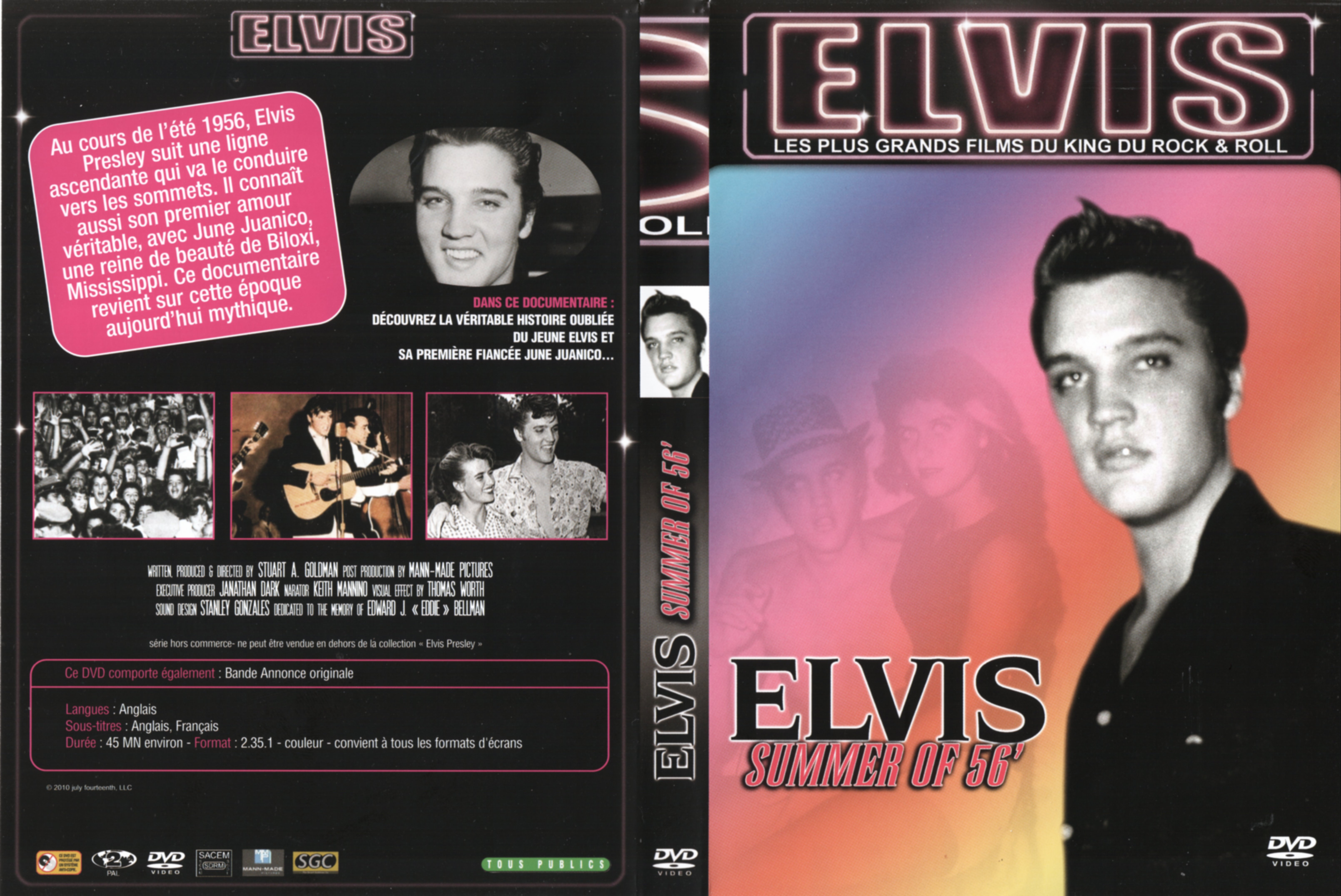 Jaquette DVD Elvis summer of 56
