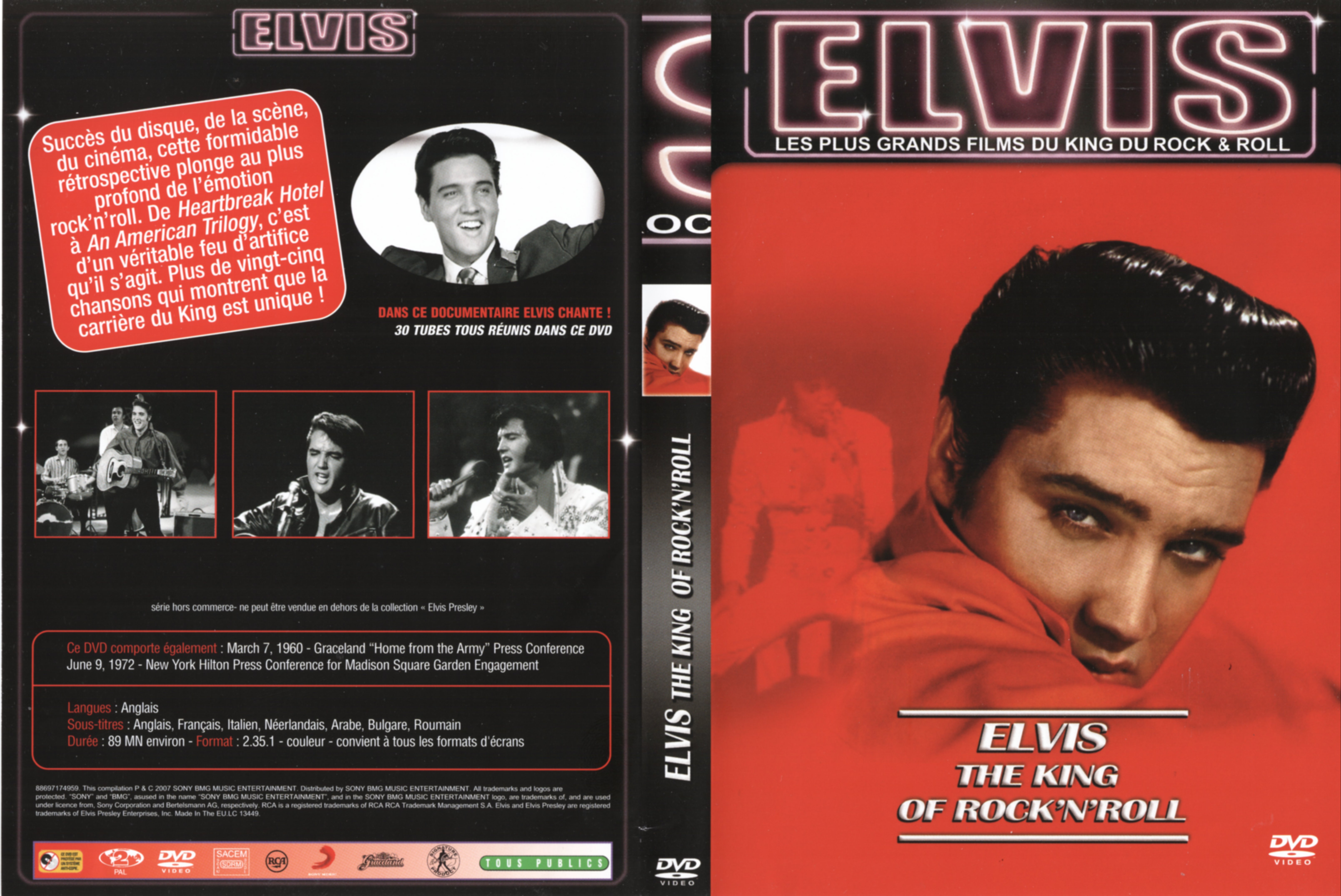 Jaquette DVD Elvis the king of rock