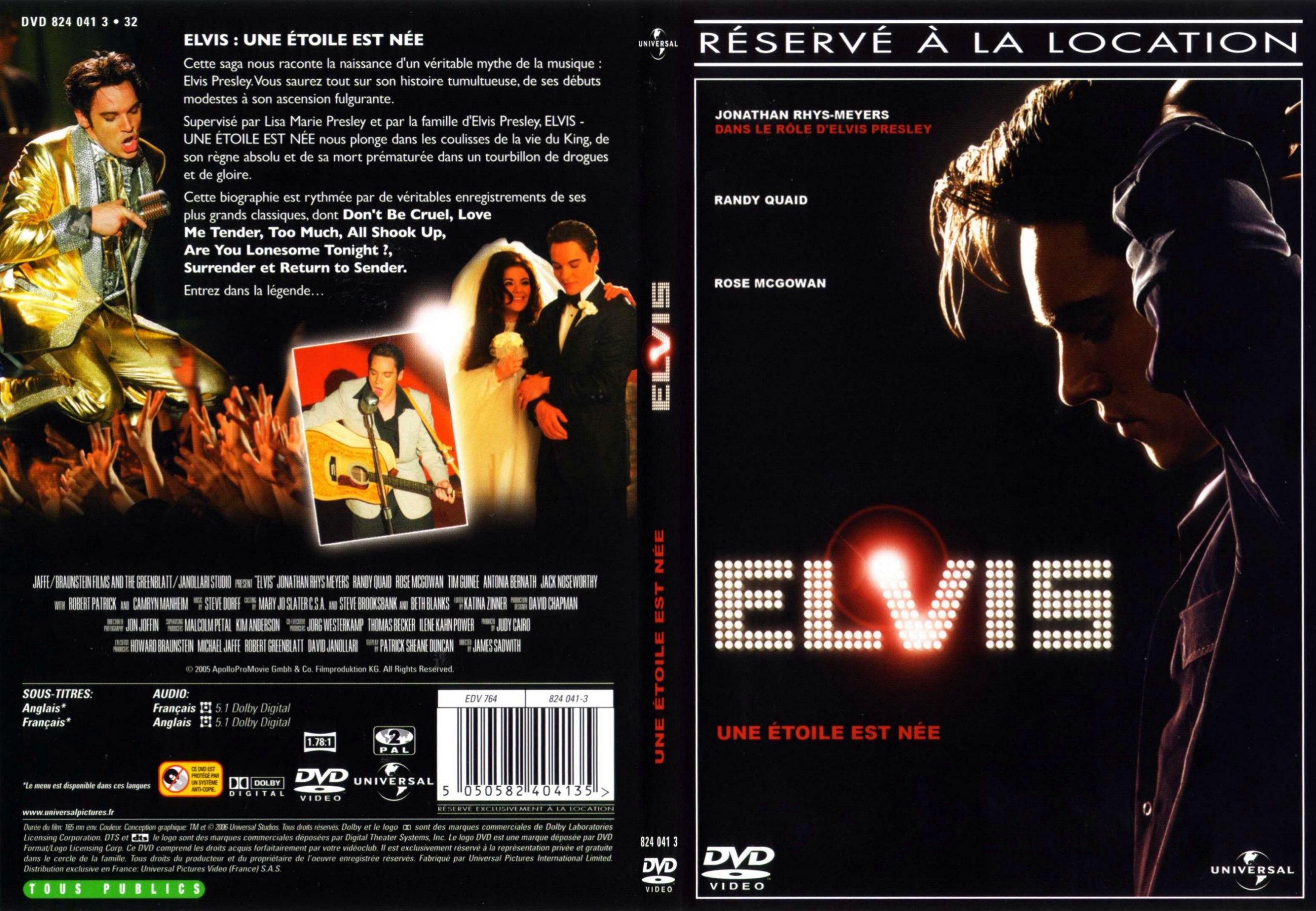 Jaquette DVD Elvis une toile est ne - SLIM