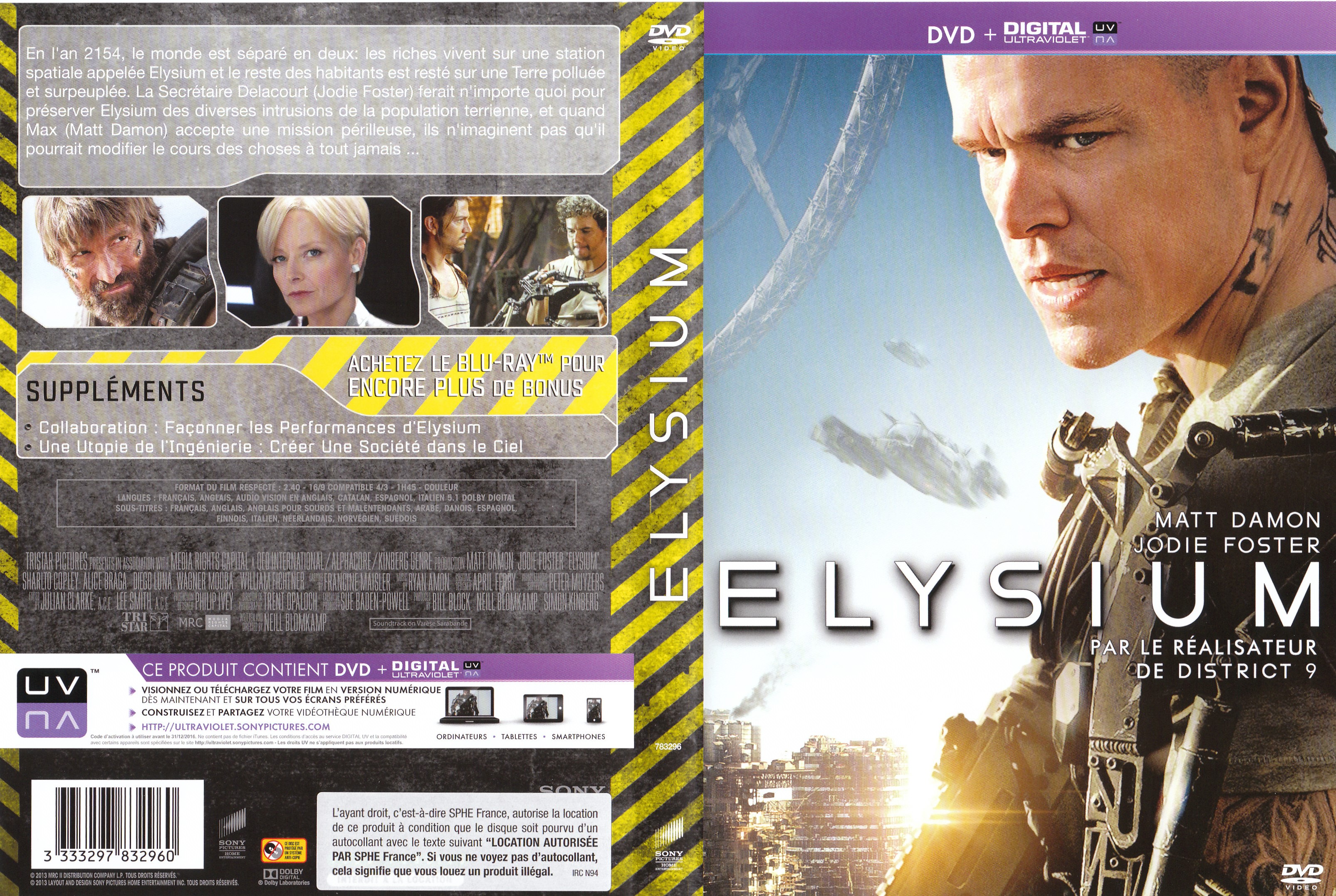 Jaquette DVD Elysium (2013)