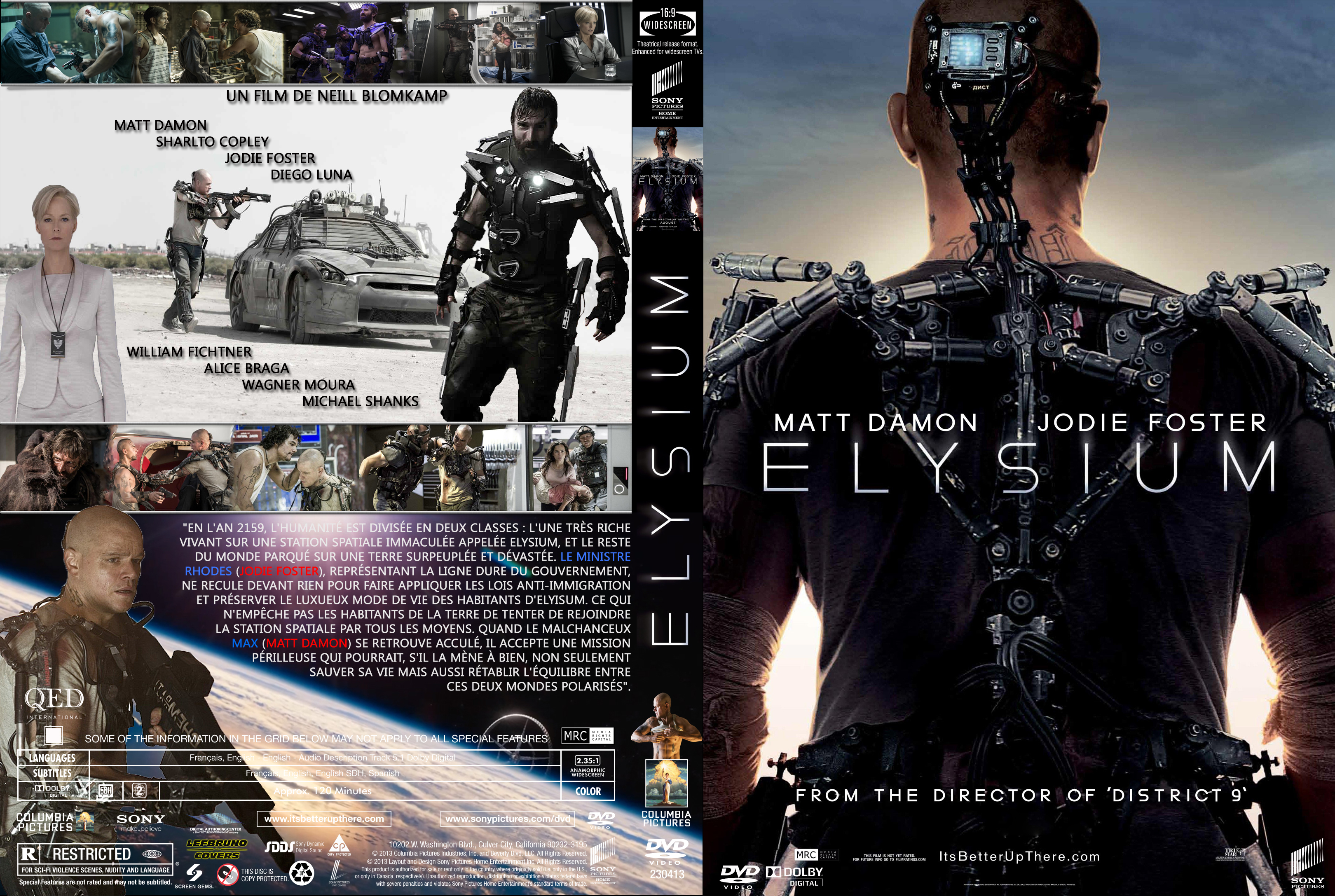 Jaquette DVD Elysium (2013) custom