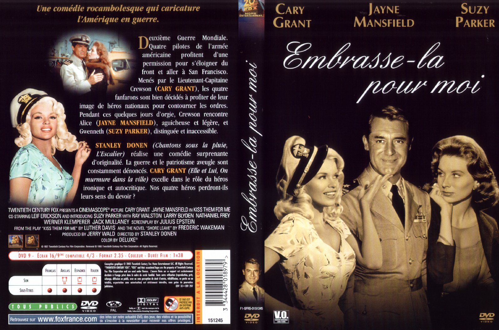 Jaquette DVD Embrasse-la pour moi