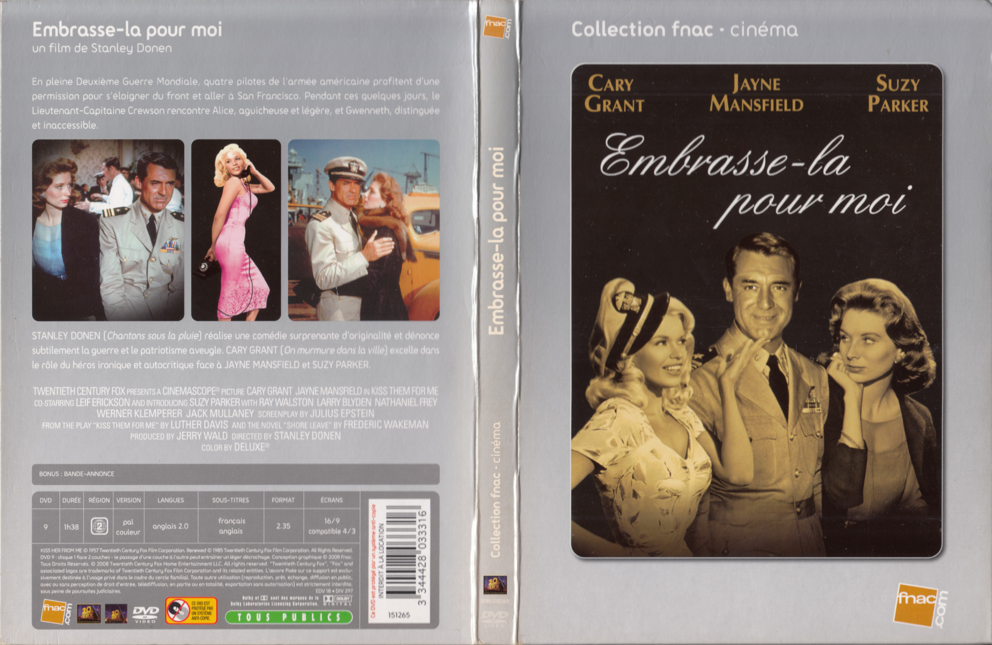 Jaquette DVD Embrasse-la pour moi v2