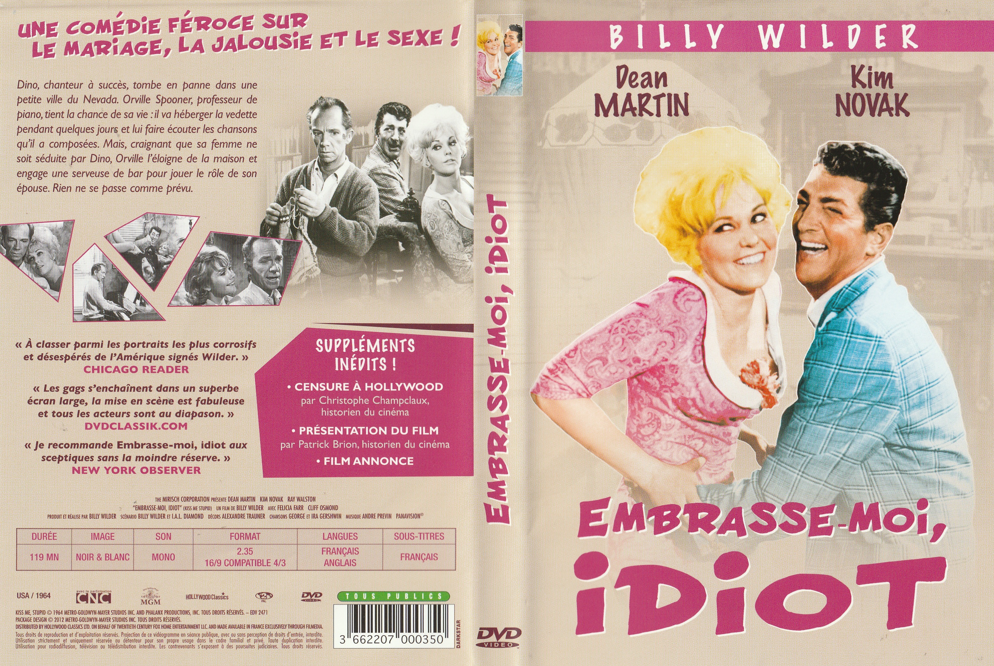 Jaquette DVD Embrasse-moi idiot v3