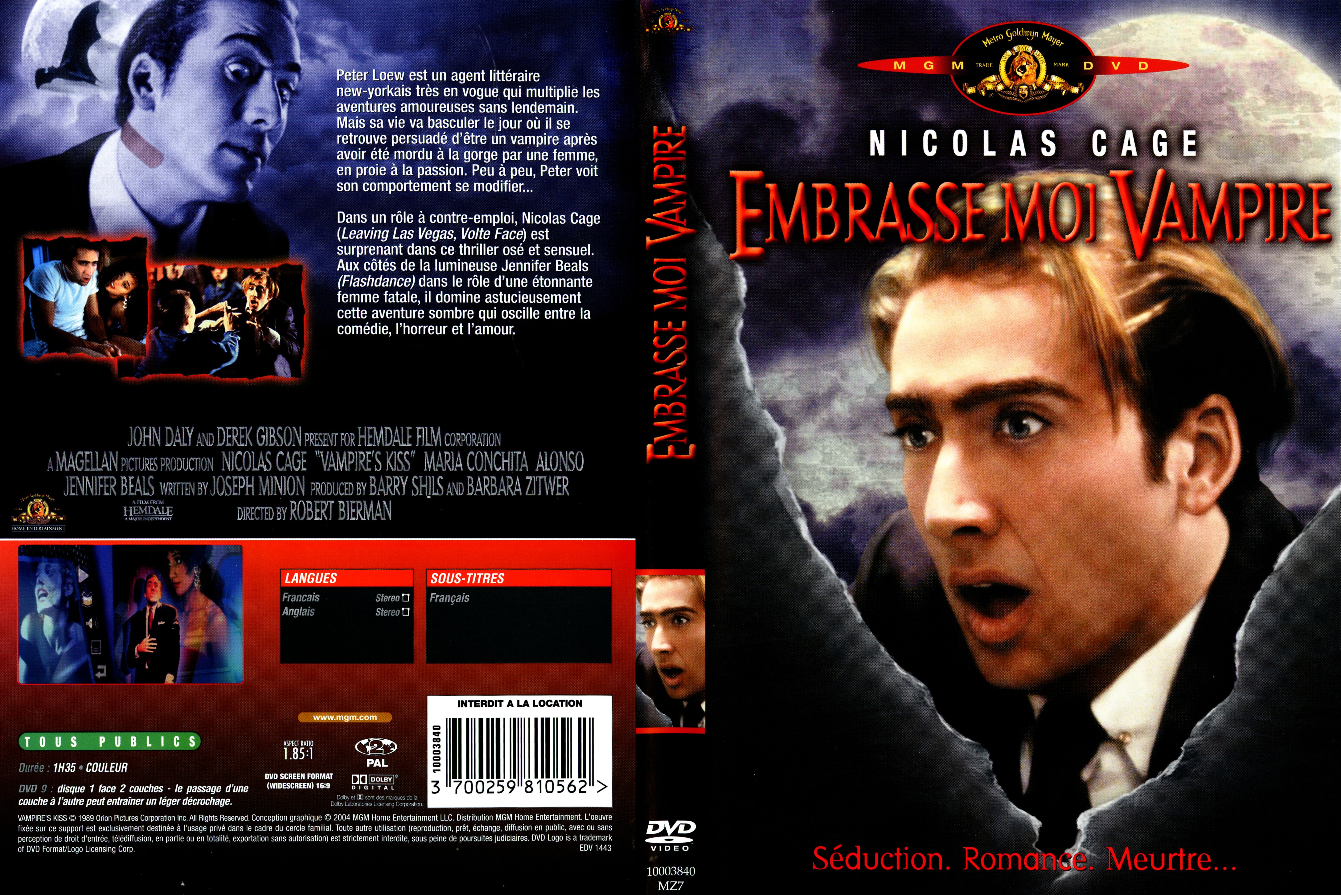 Jaquette DVD Embrasse moi vampire