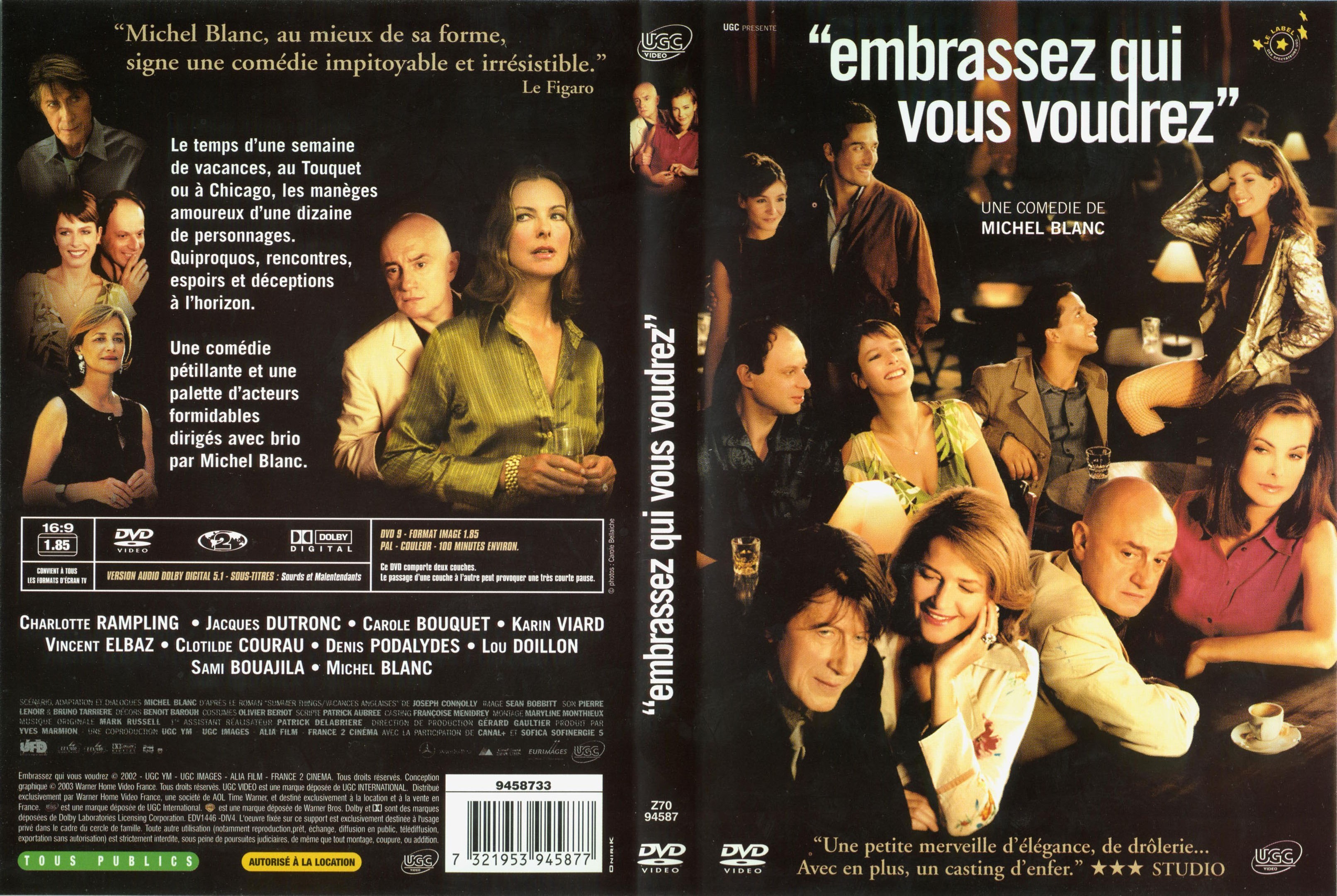 Jaquette DVD Embrassez qui vous voudrez