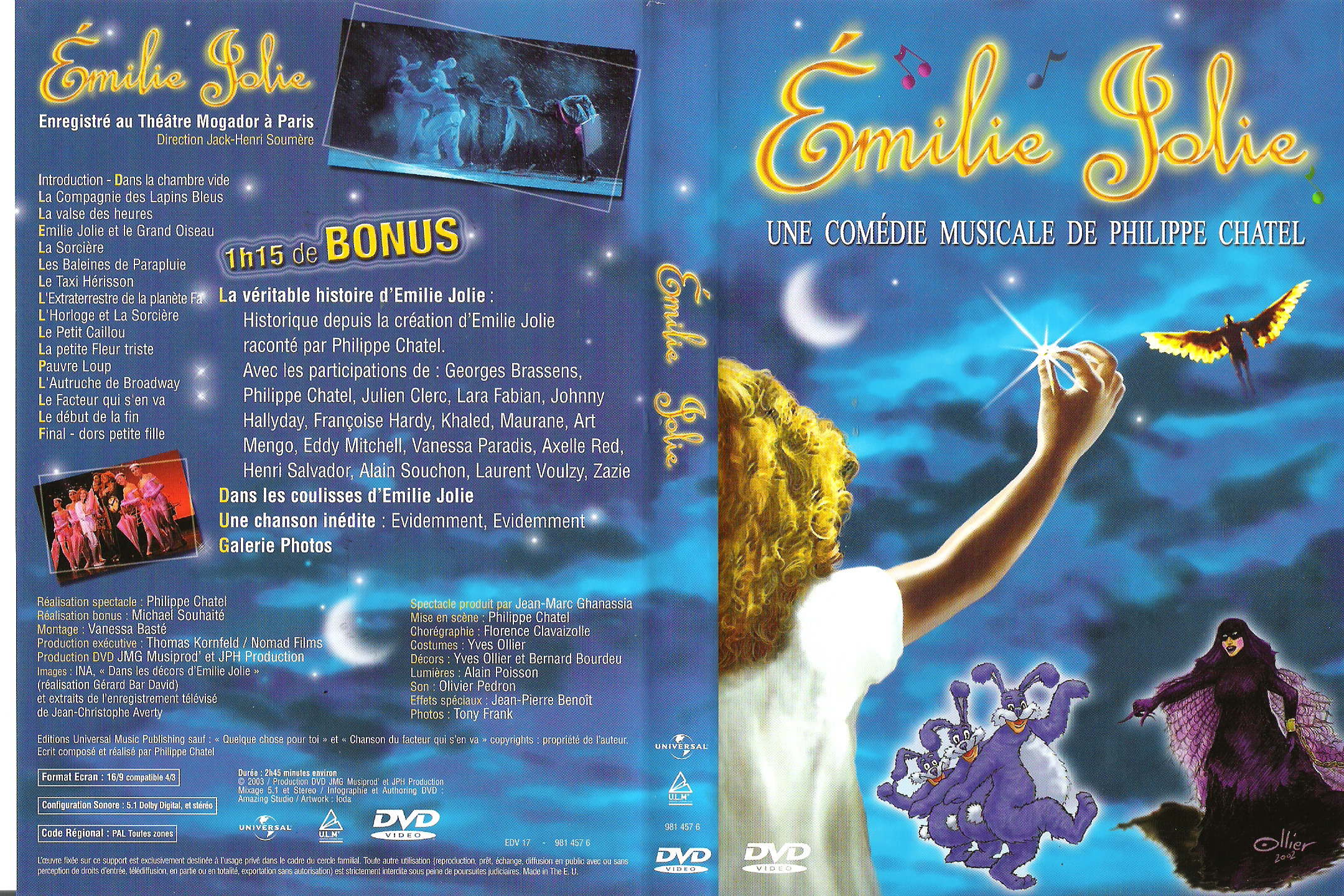 Jaquette DVD Emilie Jolie la comdie musicale