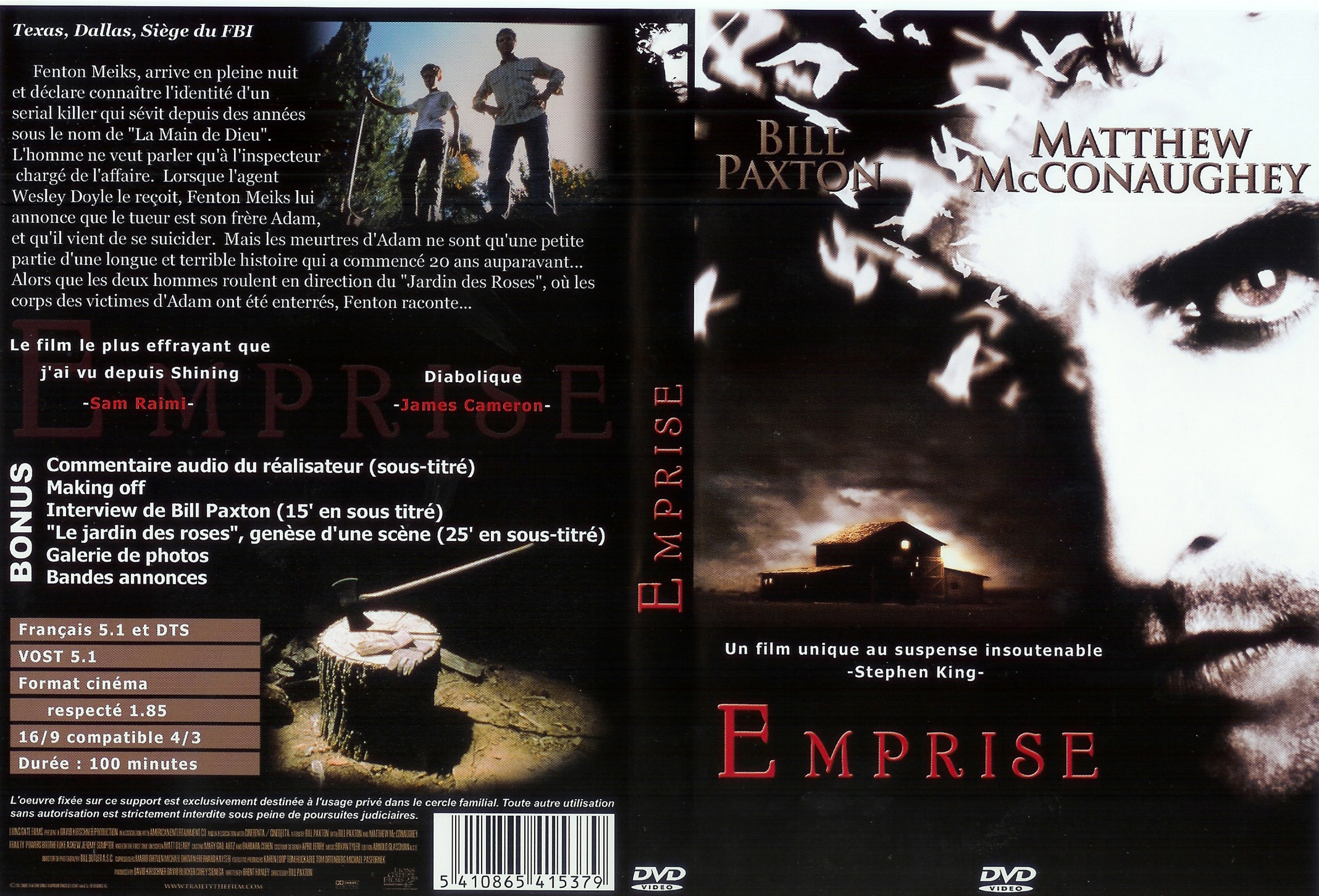 Jaquette DVD Emprise