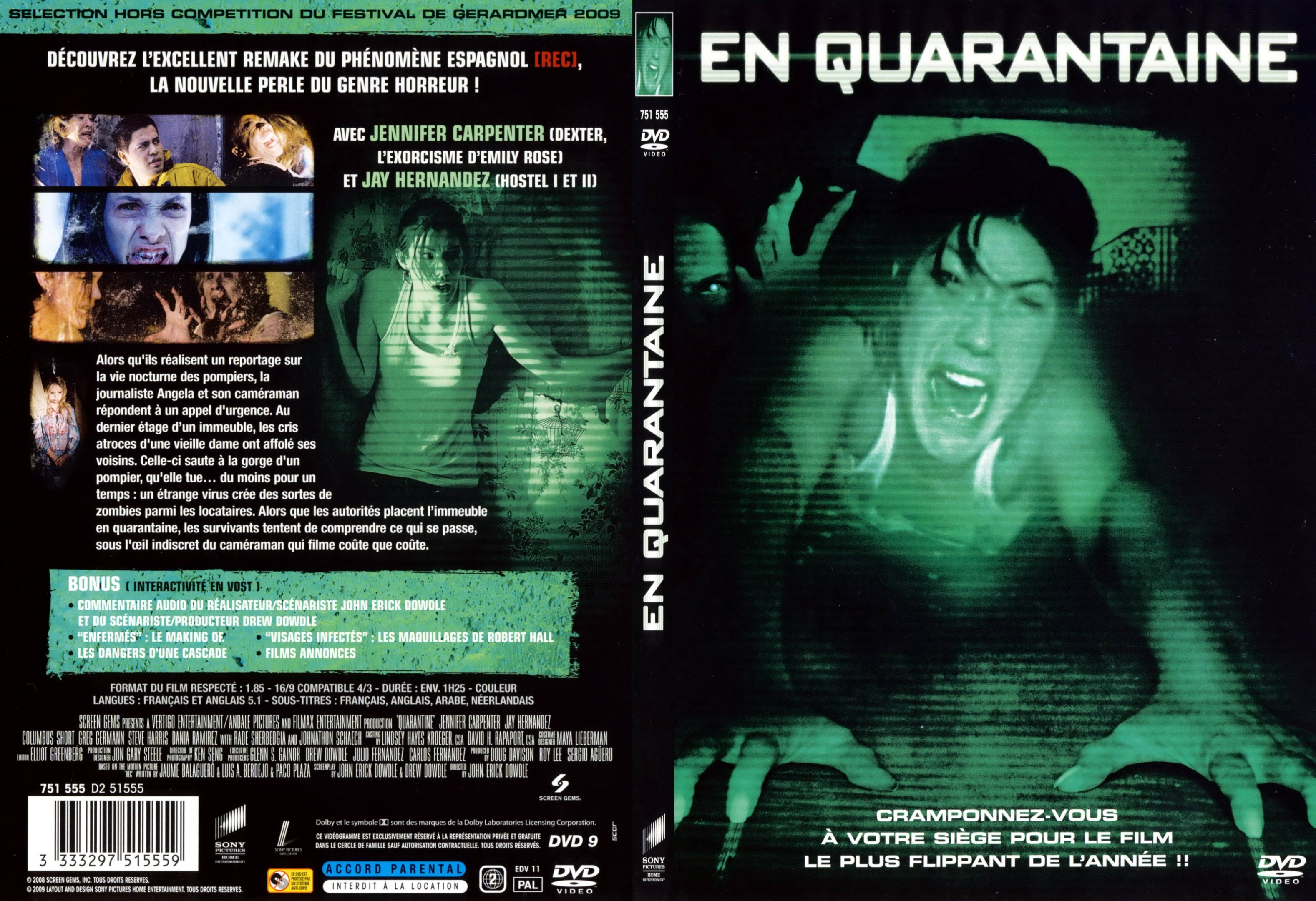 Jaquette DVD En Quarantaine - SLIM
