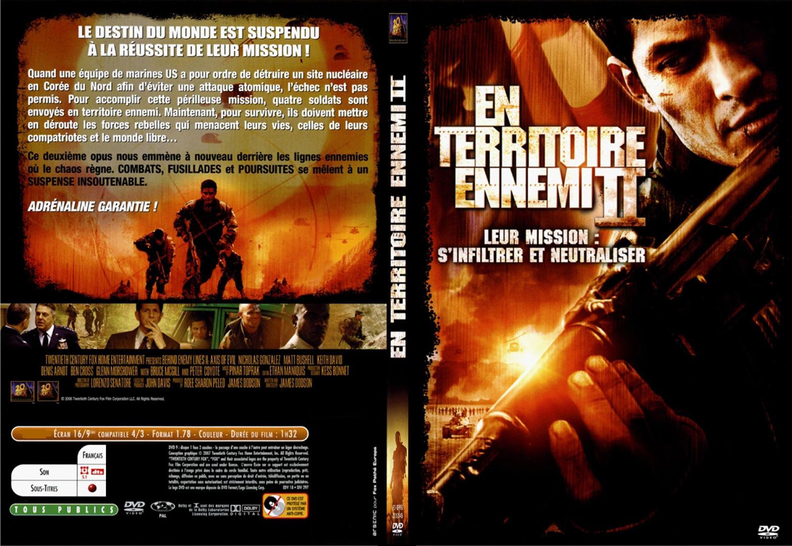 Jaquette DVD En Territoire Ennemi 2 - SLIM
