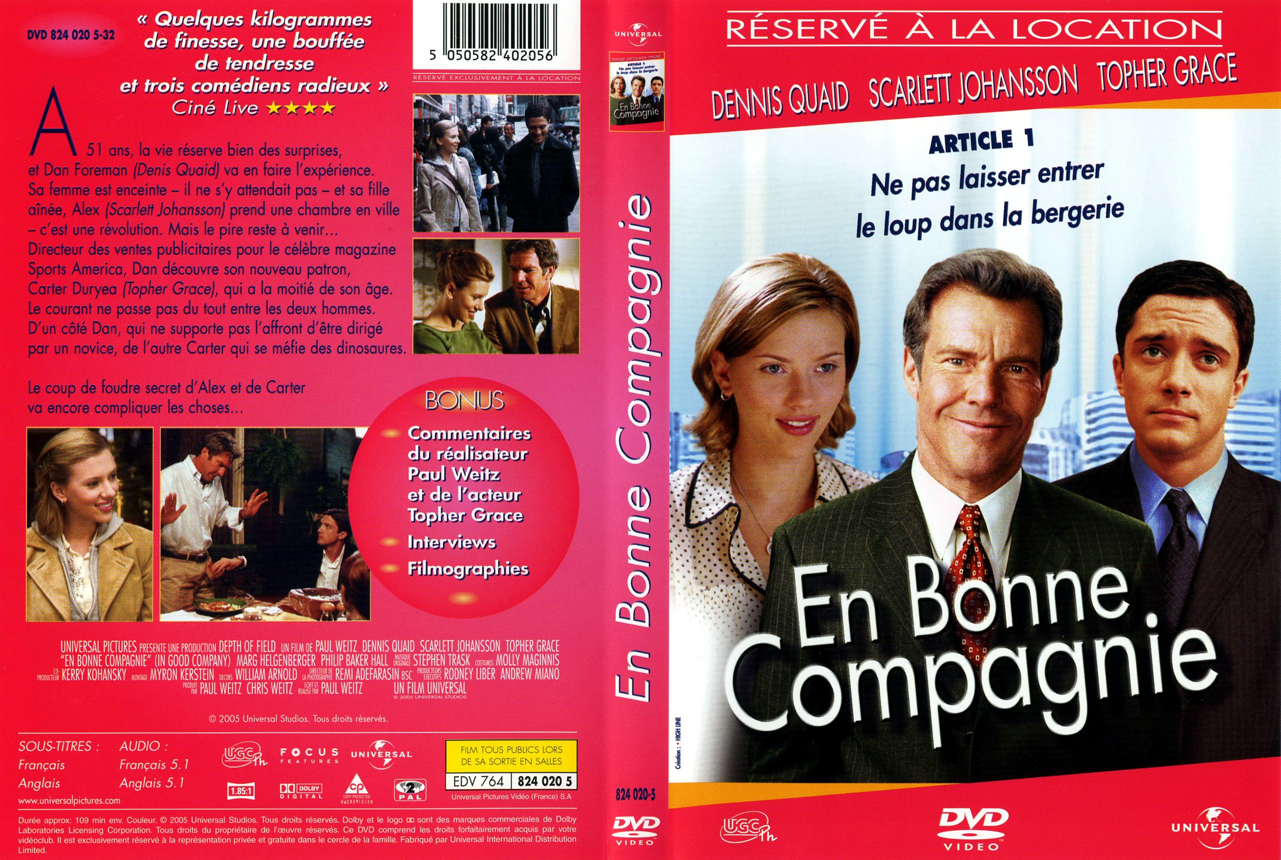 Jaquette DVD En bonne compagnie v2