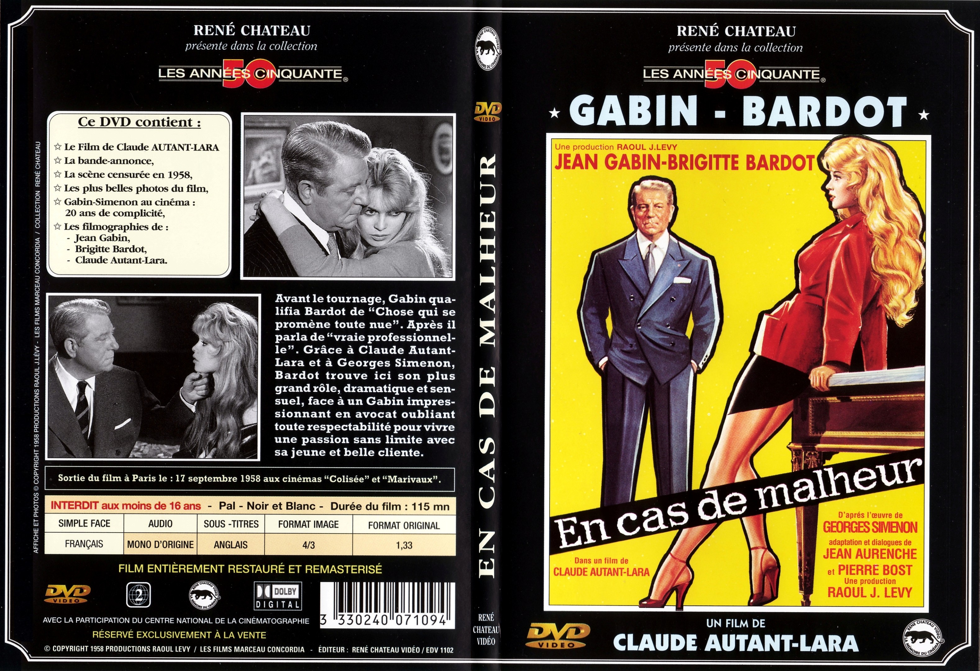 Jaquette DVD En cas de malheur - SLIM