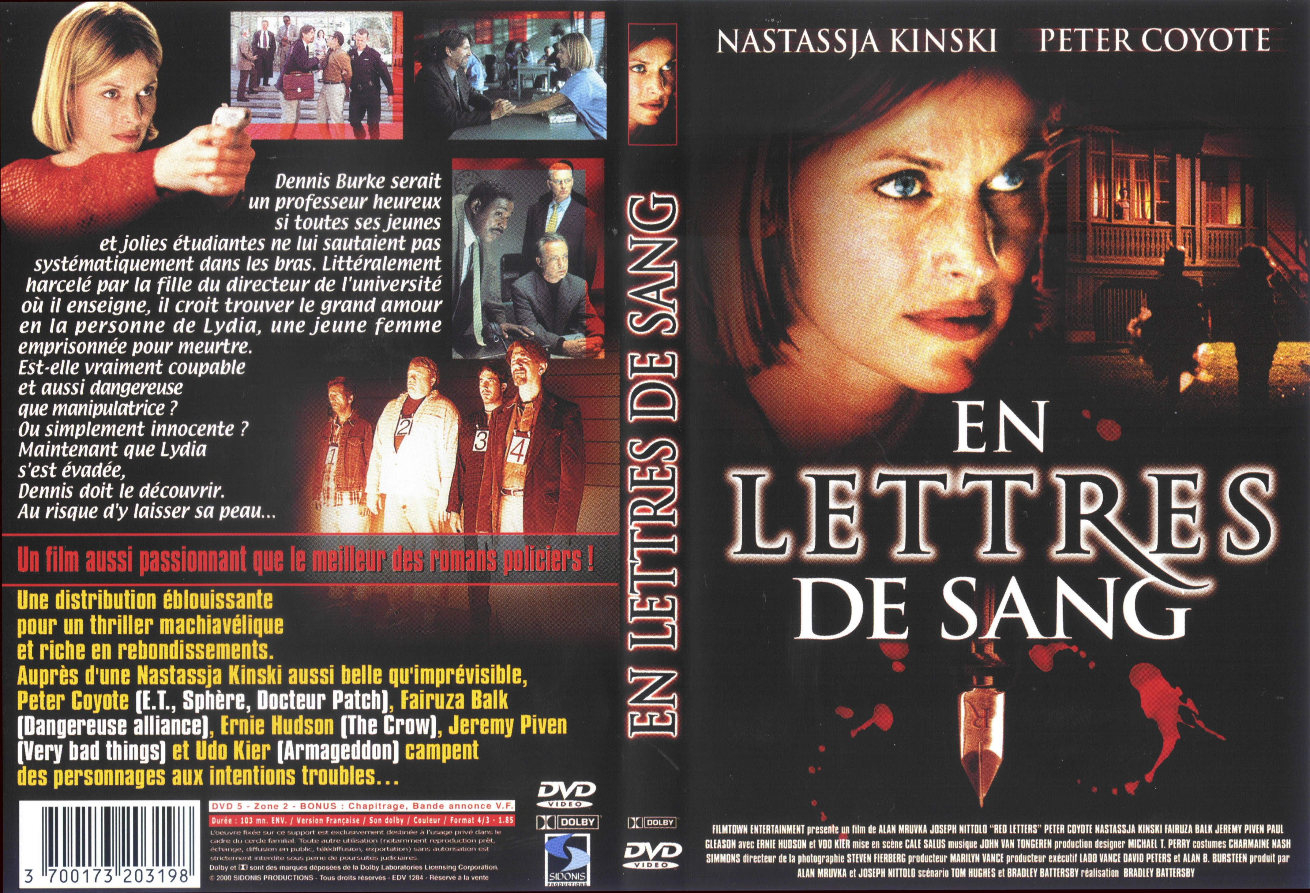 Jaquette DVD En lettres de sang