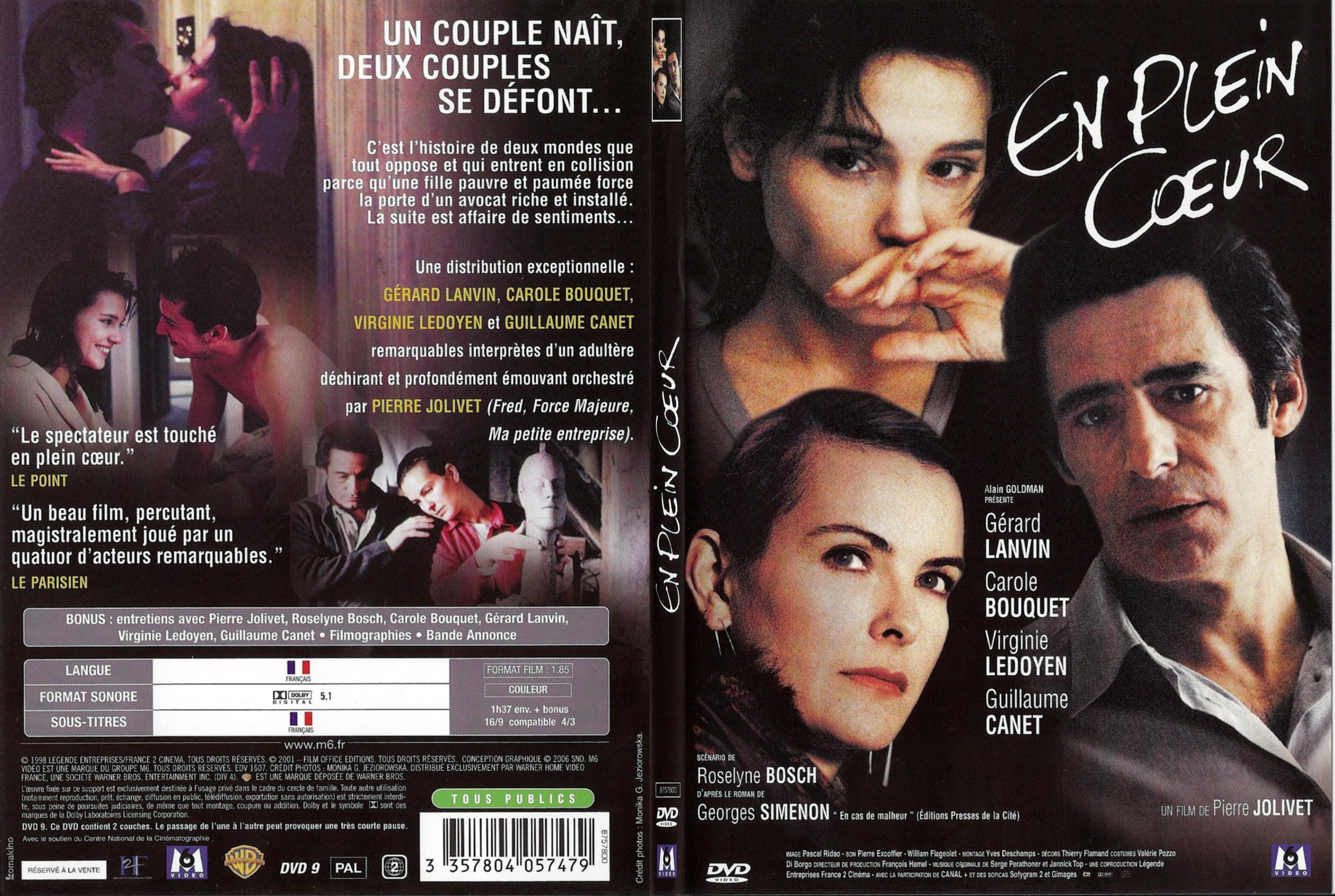 Jaquette DVD En plein coeur - SLIM