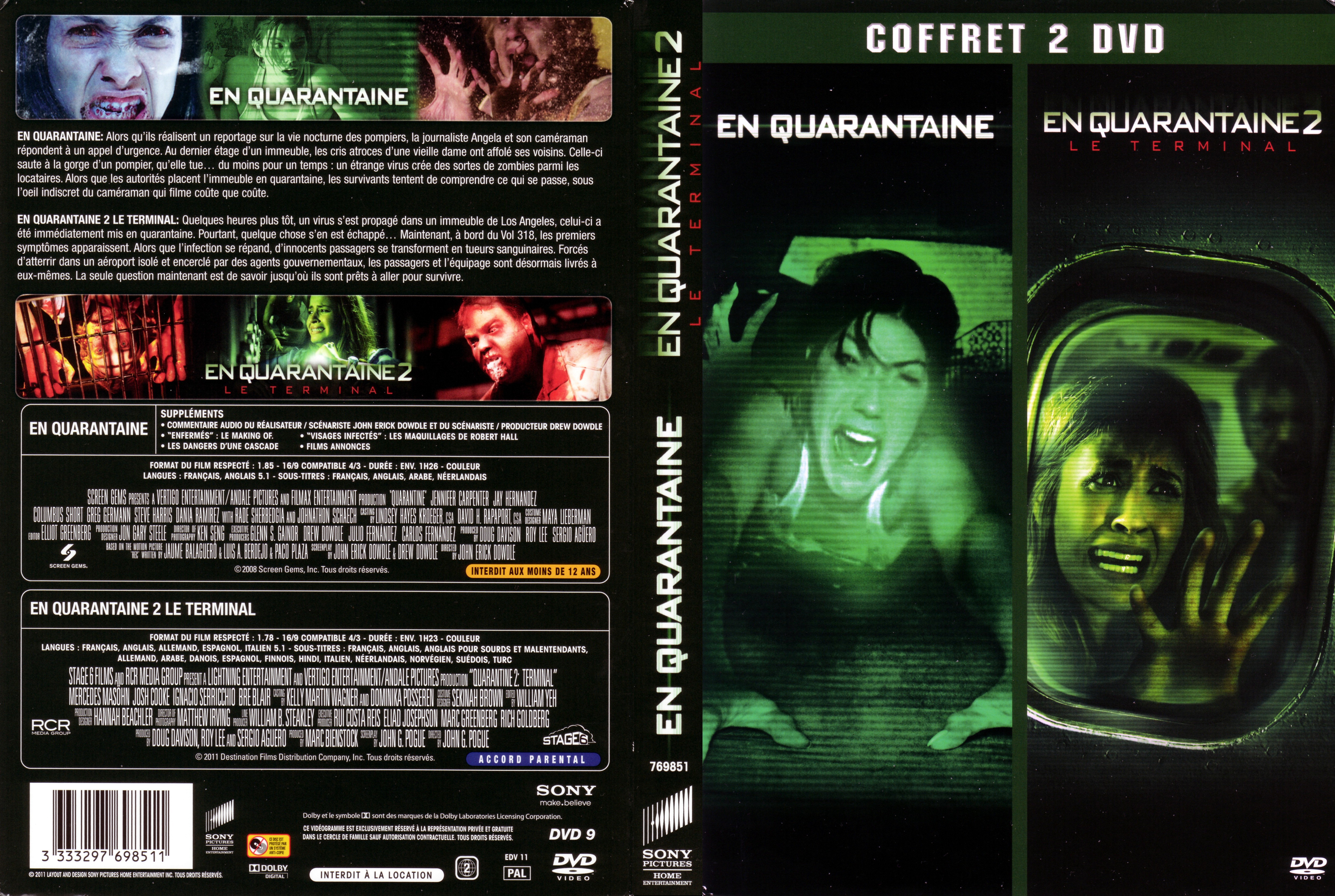 Jaquette DVD En quarantaine 1 + 2