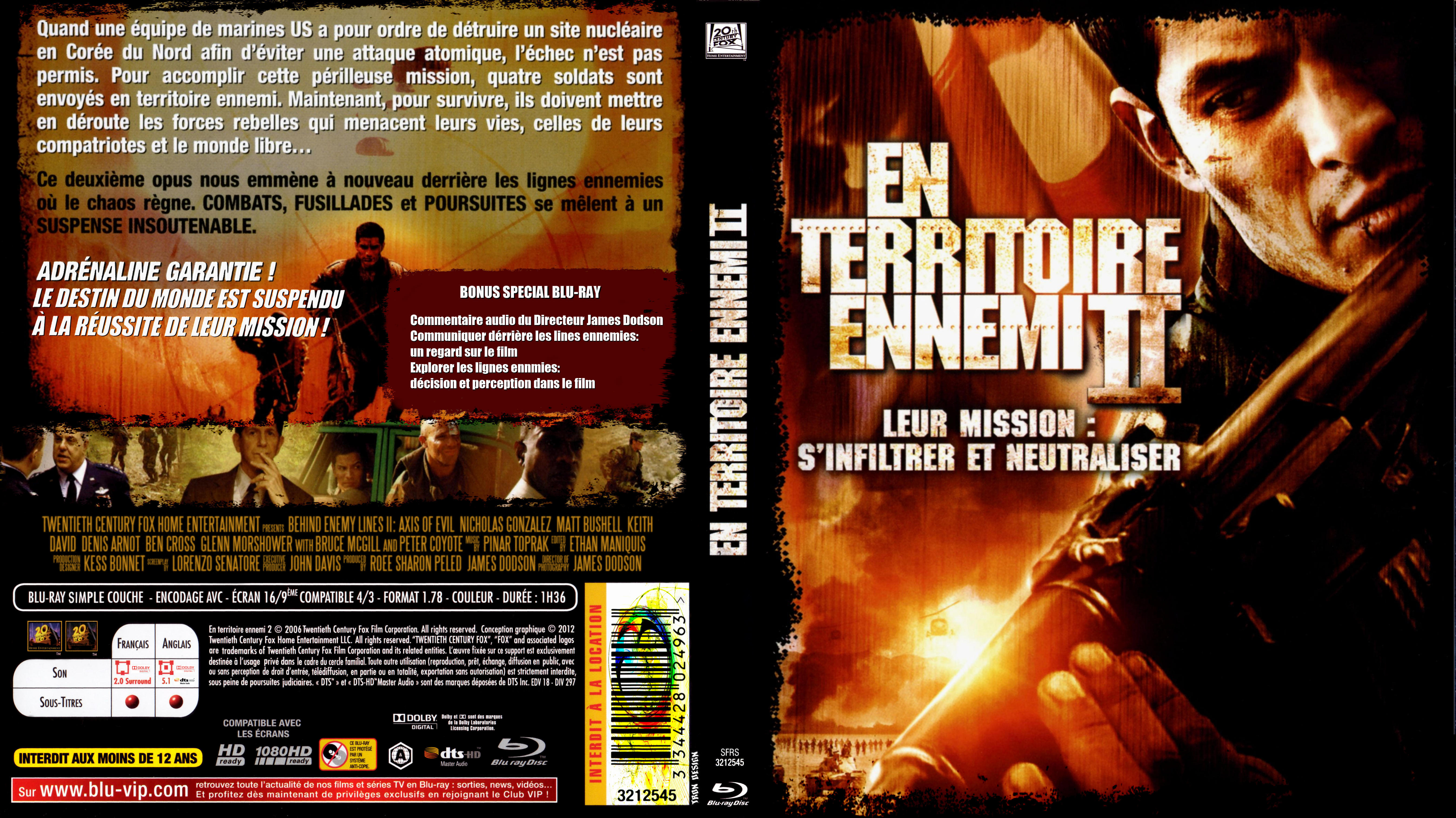 Jaquette DVD En territoire ennemi 2 custom (BLU-RAY)