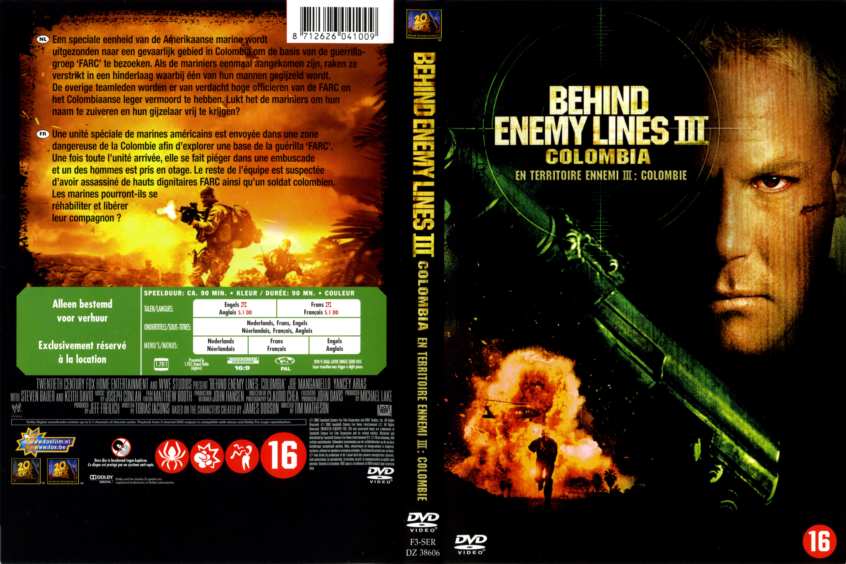 Jaquette DVD En territoire ennemi 3 Colombie