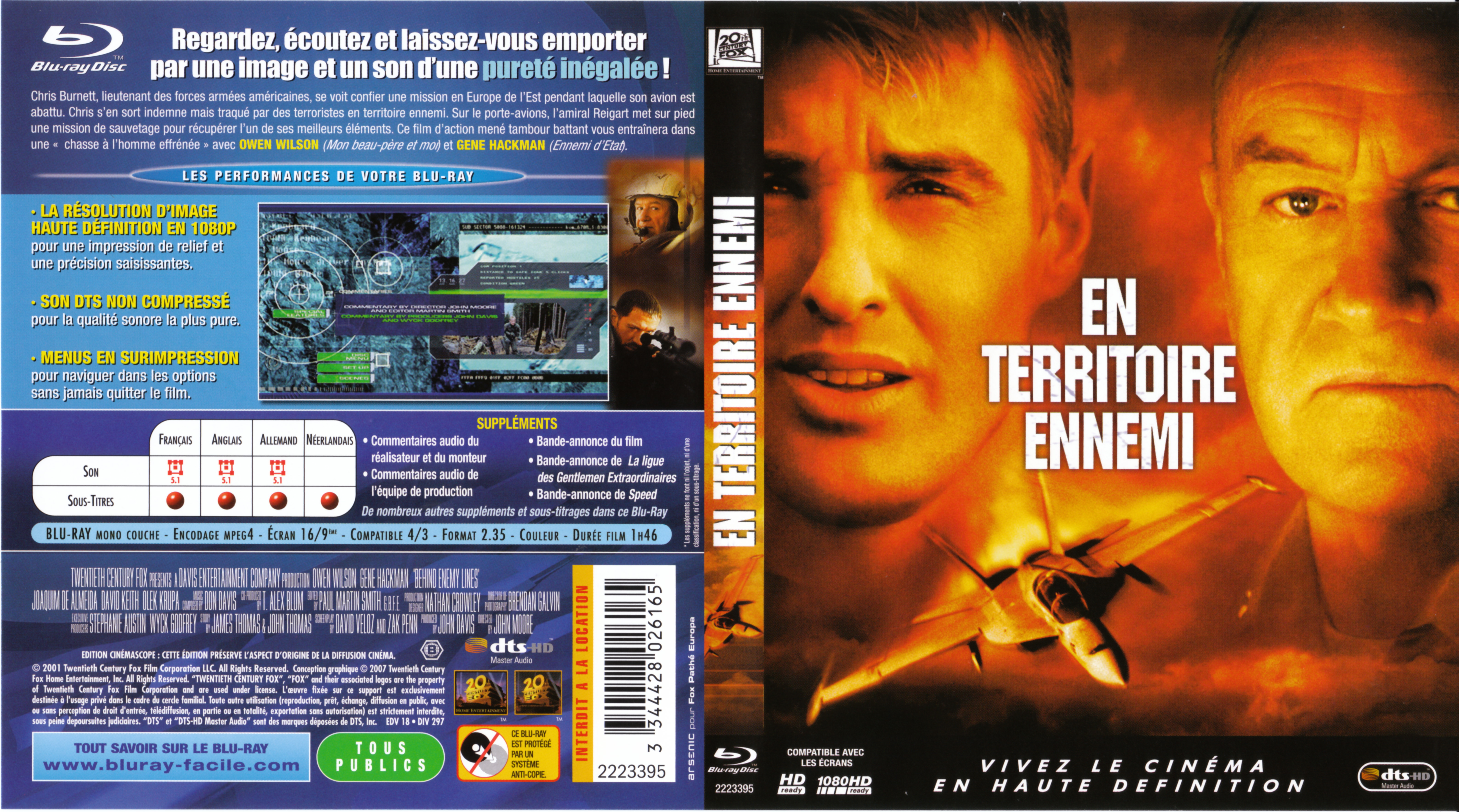 Jaquette DVD En territoire ennemi (BLU-RAY)