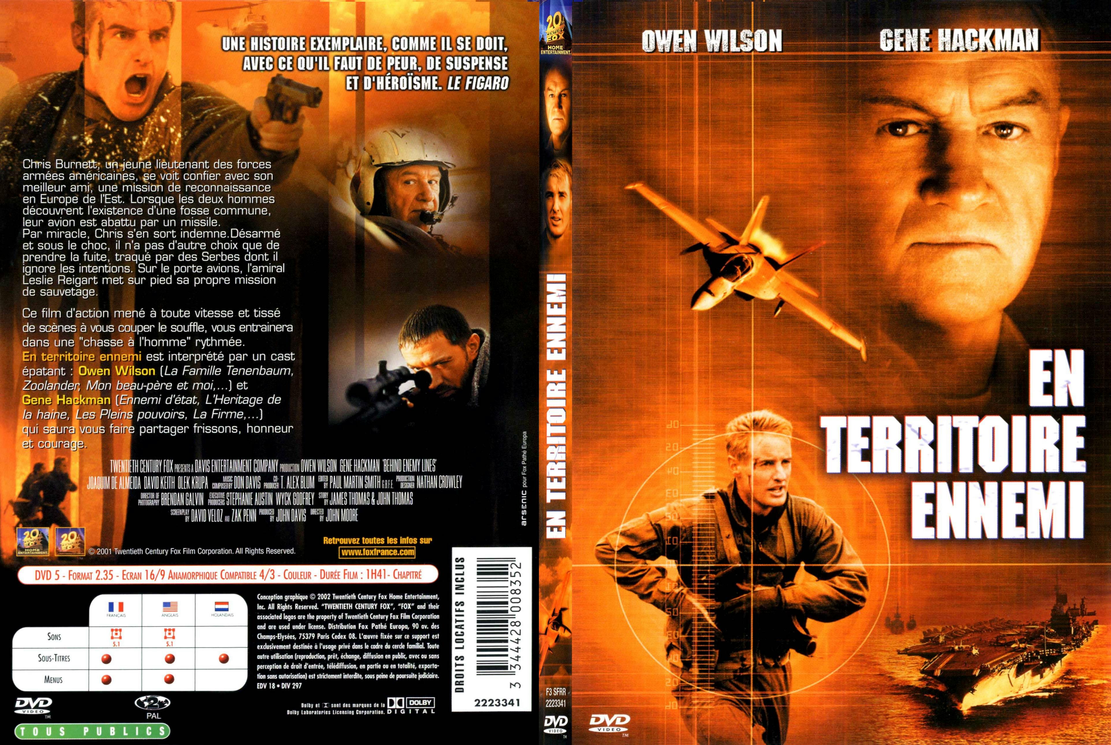 Jaquette DVD En territoire ennemi - SLIM