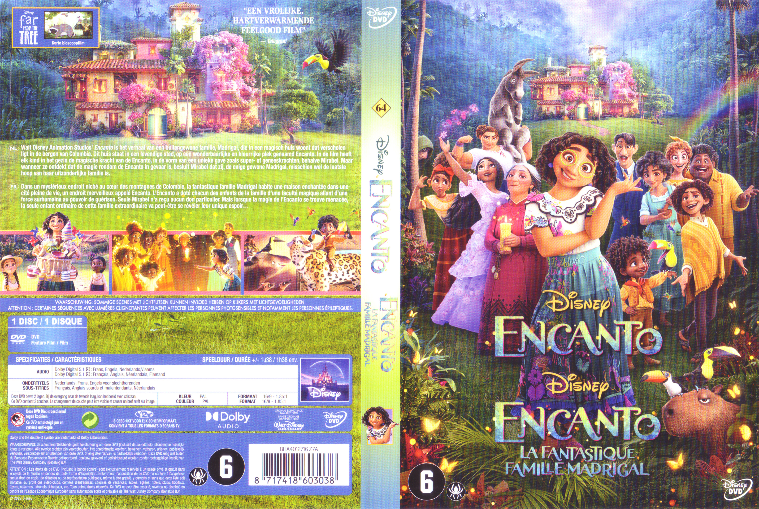 Jaquette DVD Encanto, la fantastique famille Madrigal