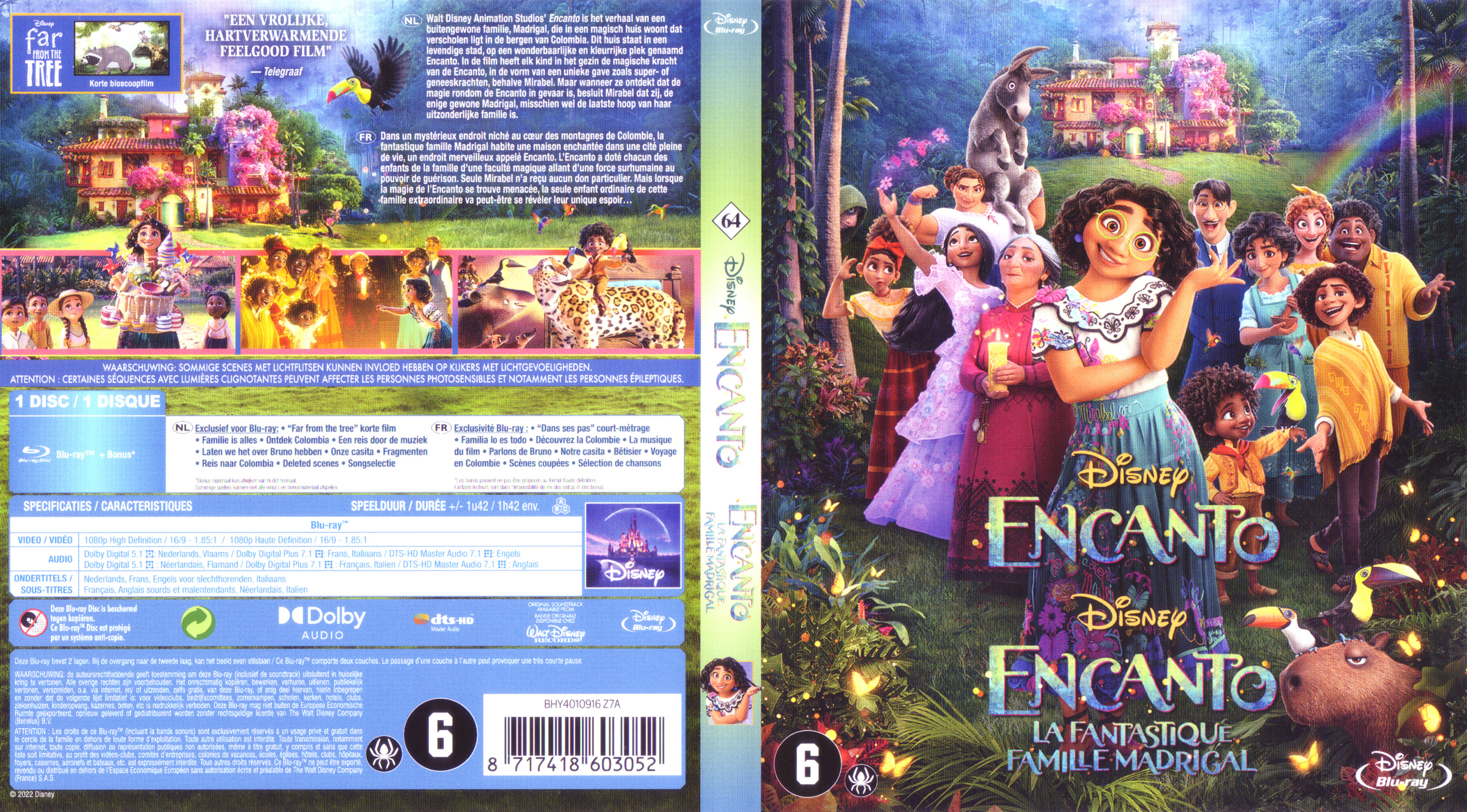 Jaquette DVD Encanto, la fantastique famille Madrigal (BLU-RAY)
