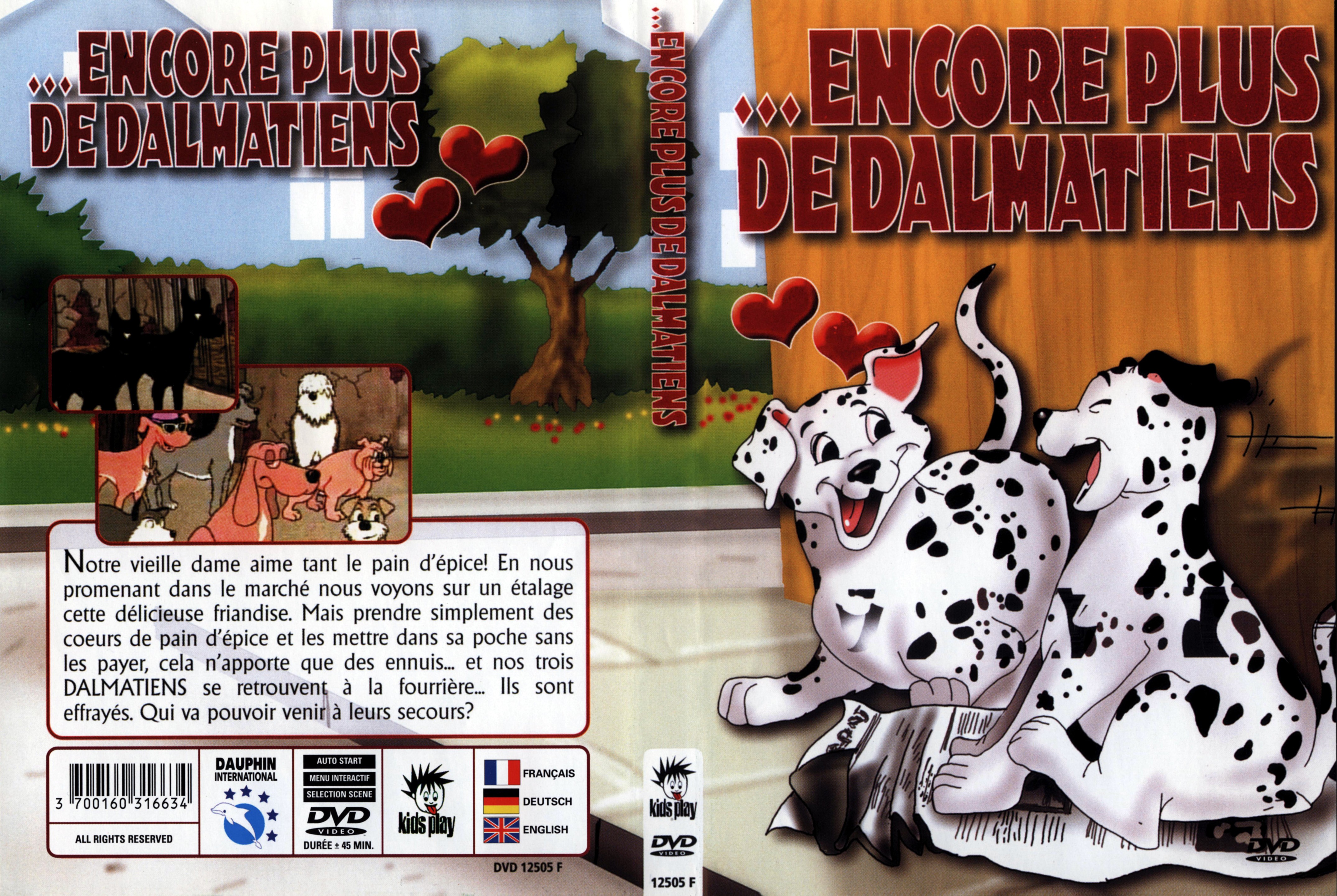 Jaquette DVD Encore plus de dalmatiens