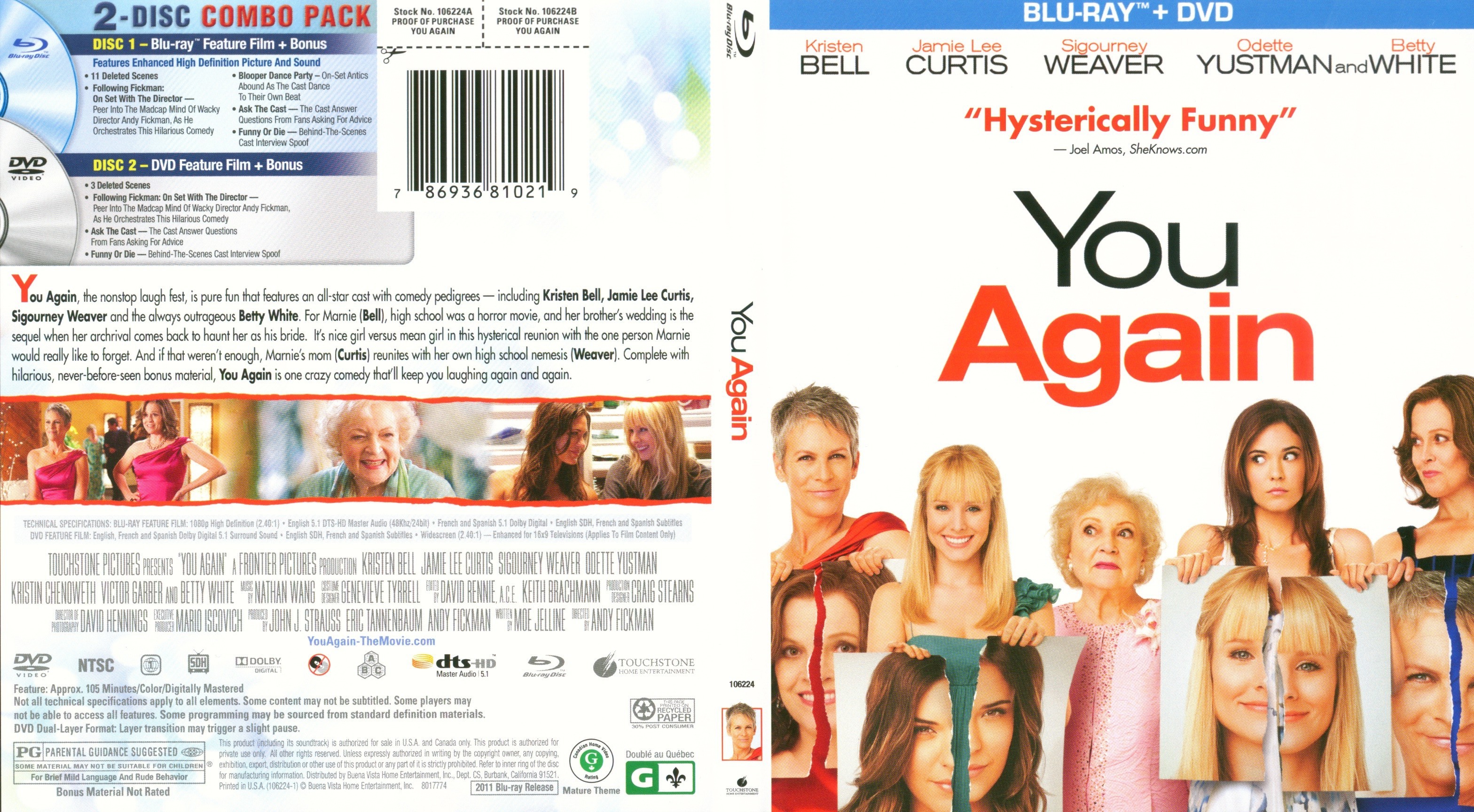 Jaquette DVD Encore toi - You again (Canadienne) (BLU-RAY)