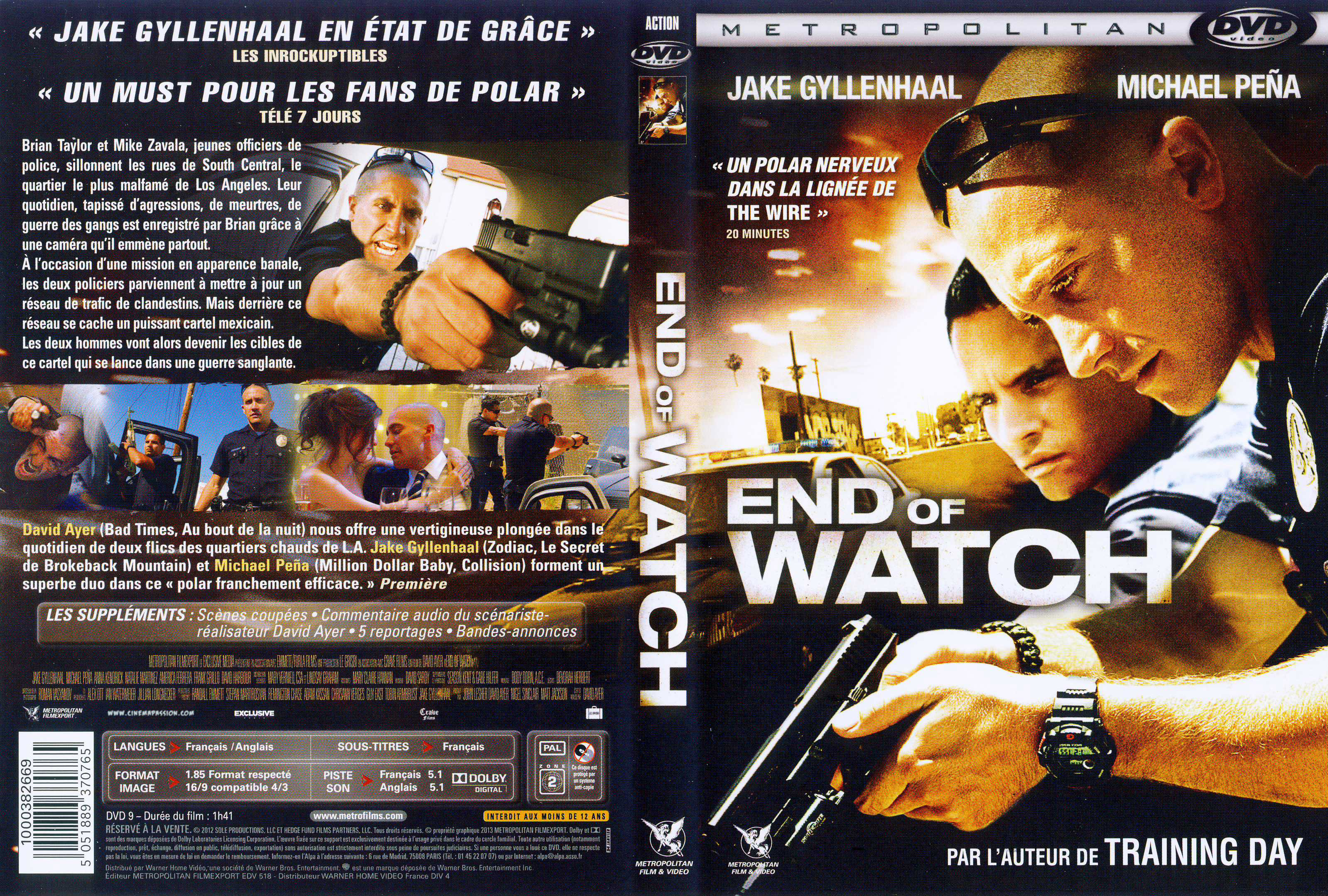 Jaquette DVD End Of Watch