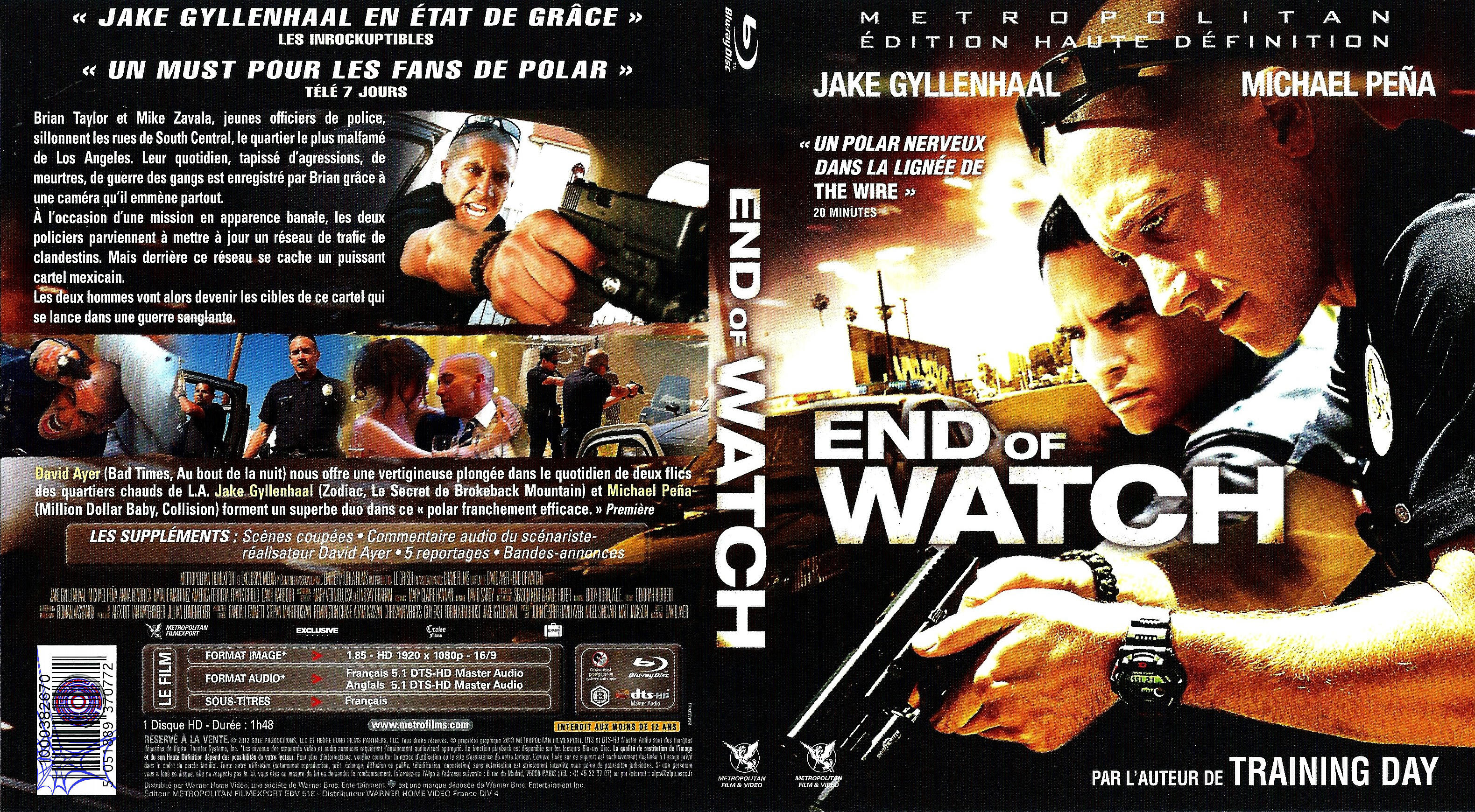 Jaquette DVD End of watch (BLU-RAY)
