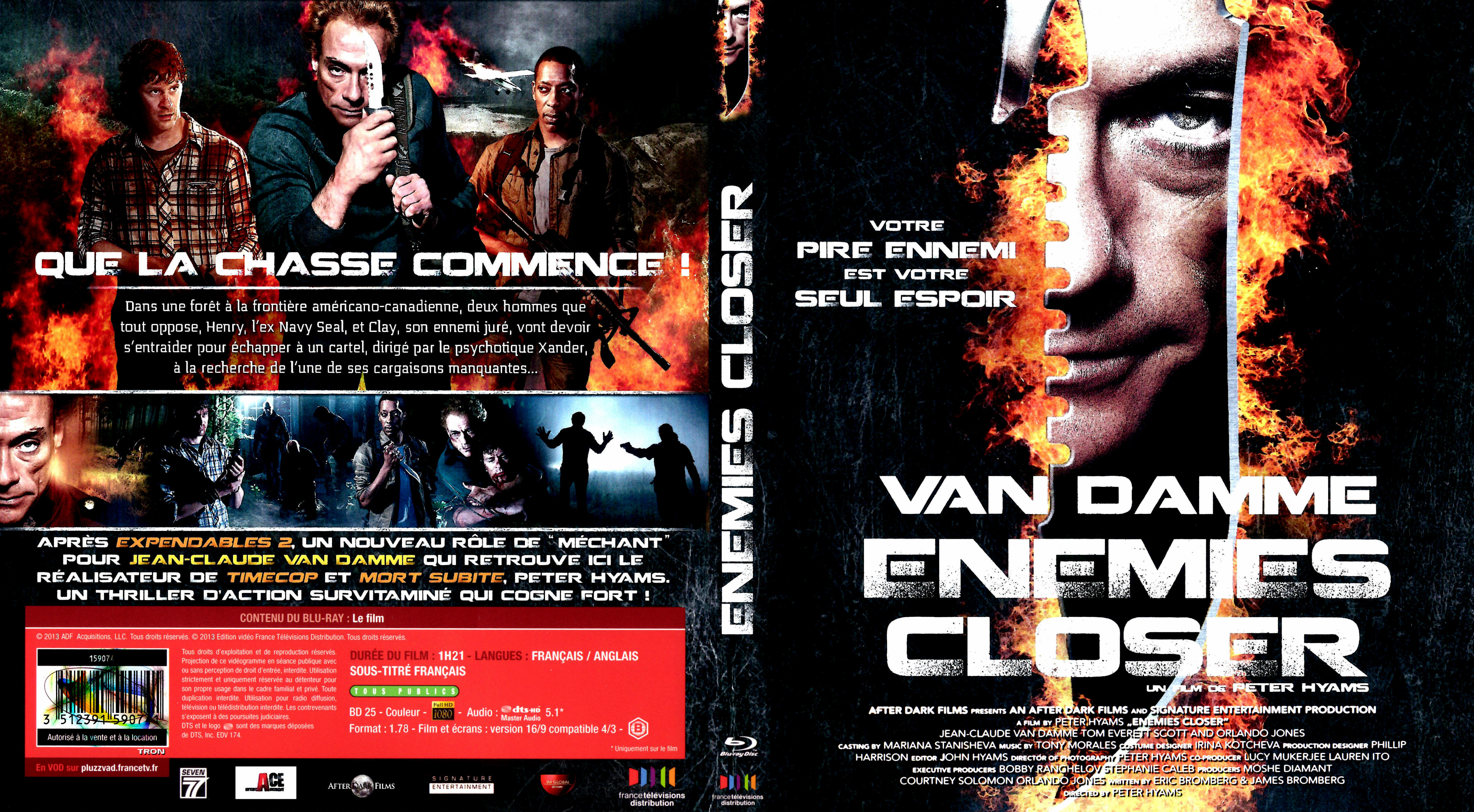 Jaquette DVD Enemies Closer custom (BLU-RAY) v2