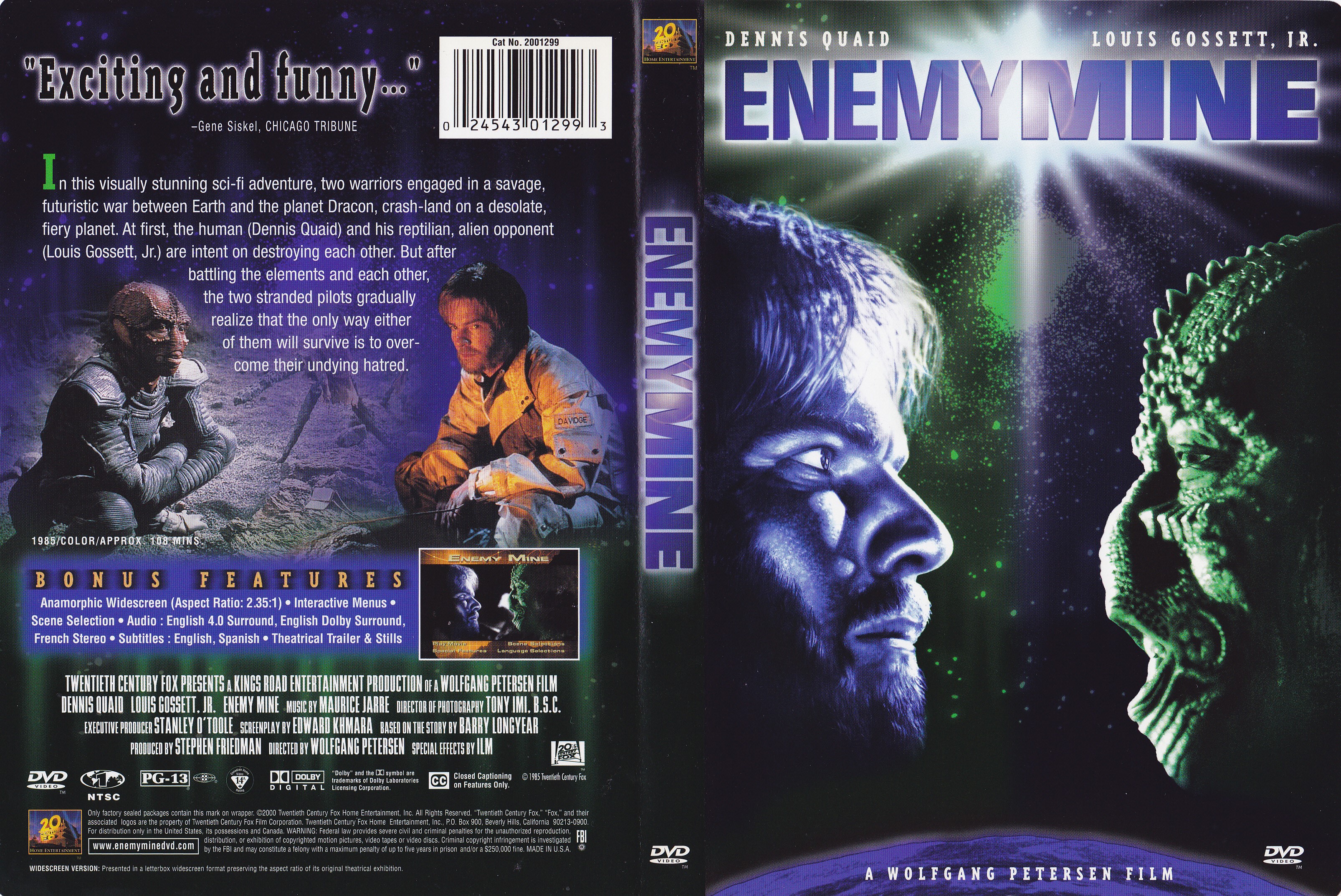 Jaquette DVD Enemy Mine (Canadienne)