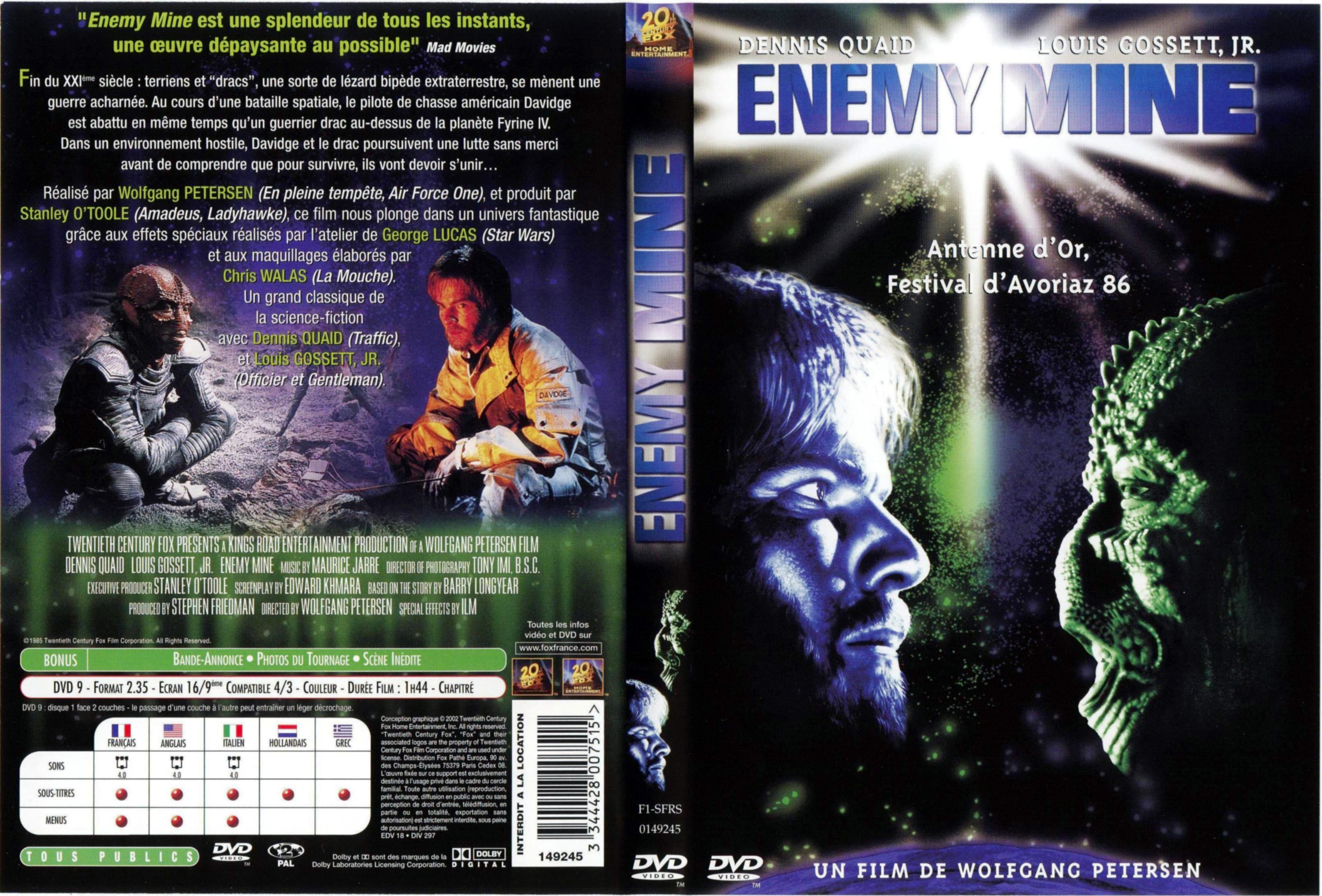Jaquette DVD Enemy Mine v2