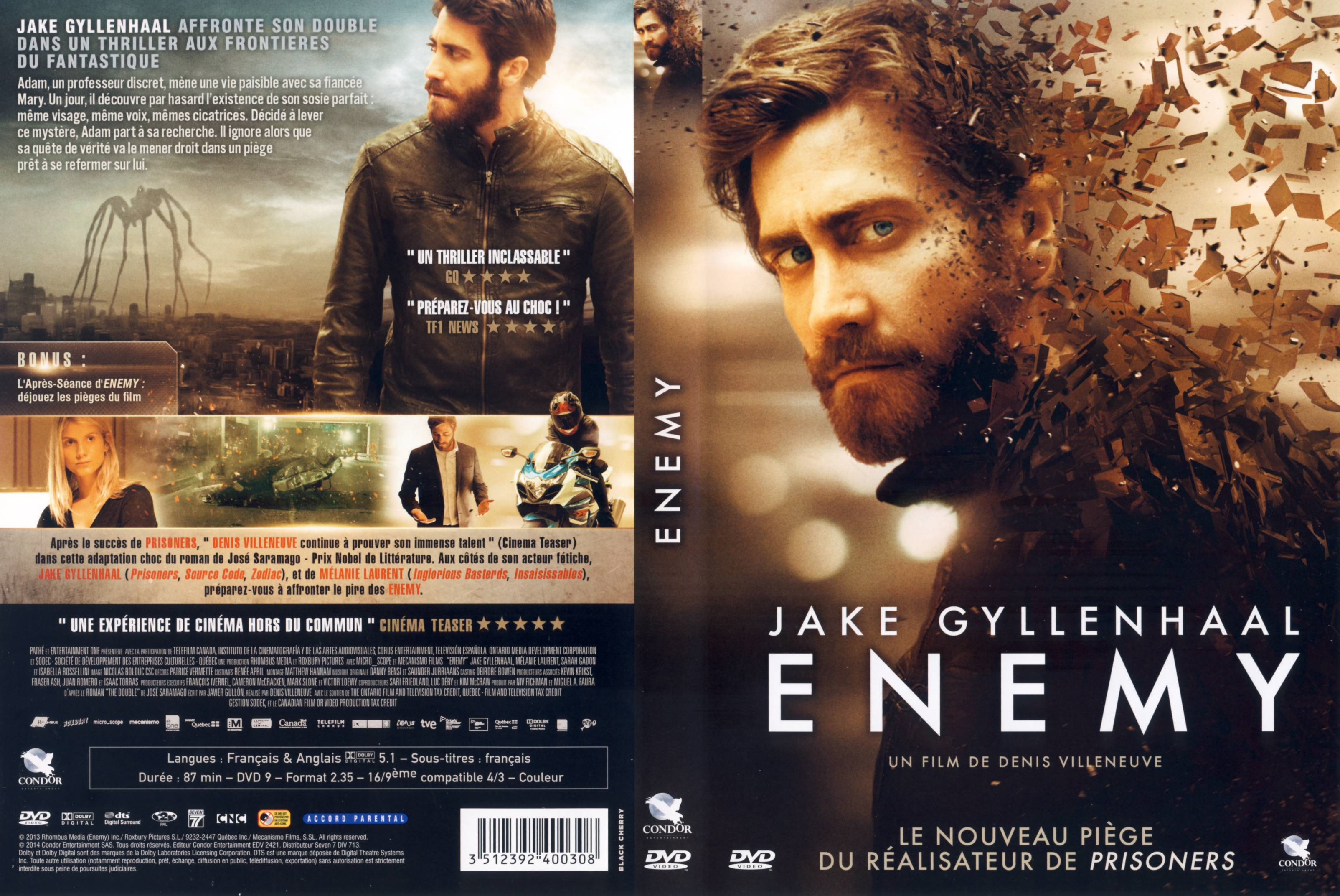 Jaquette DVD Enemy (2014)