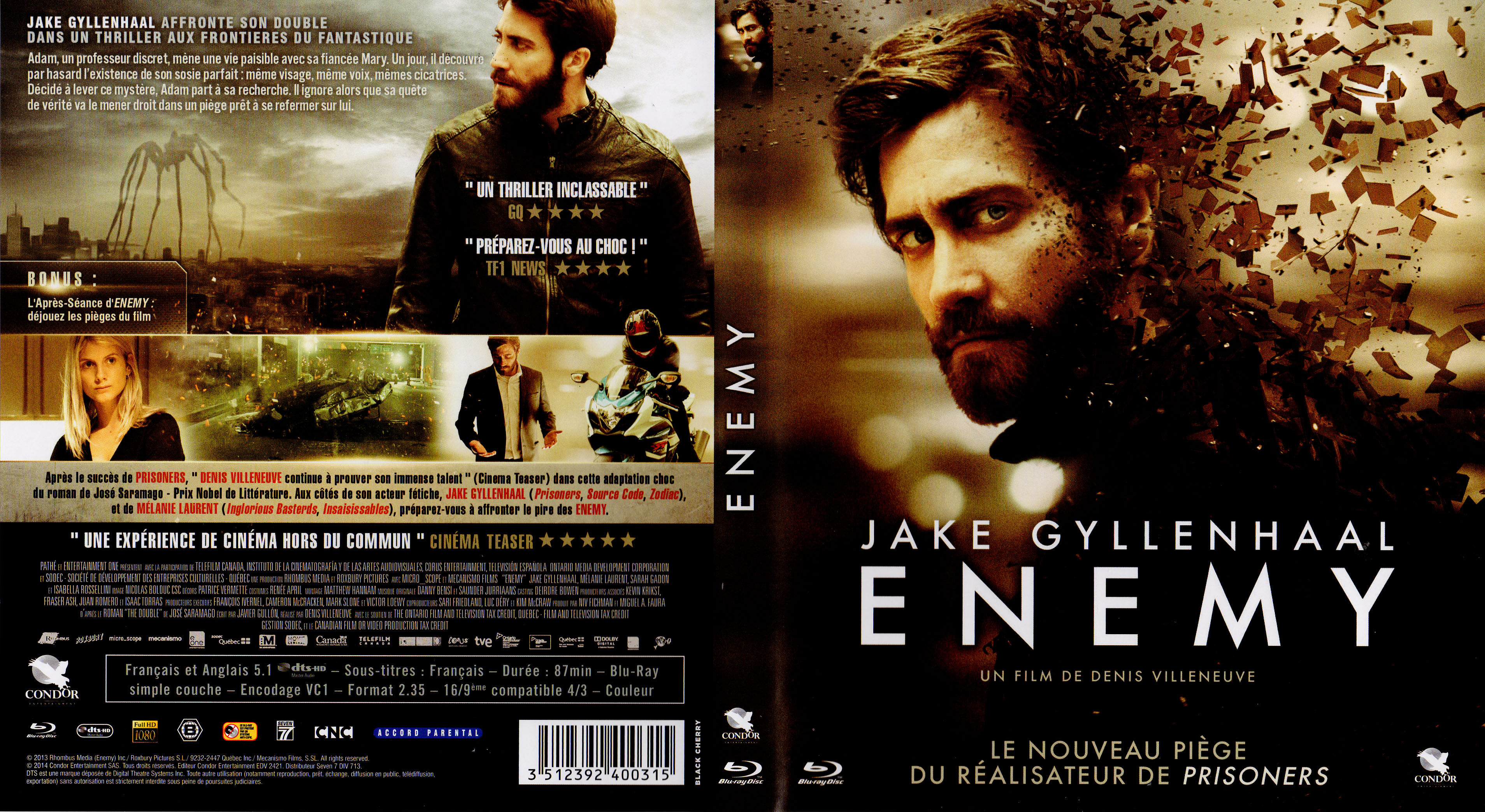 Jaquette DVD Enemy (BLU-RAY)