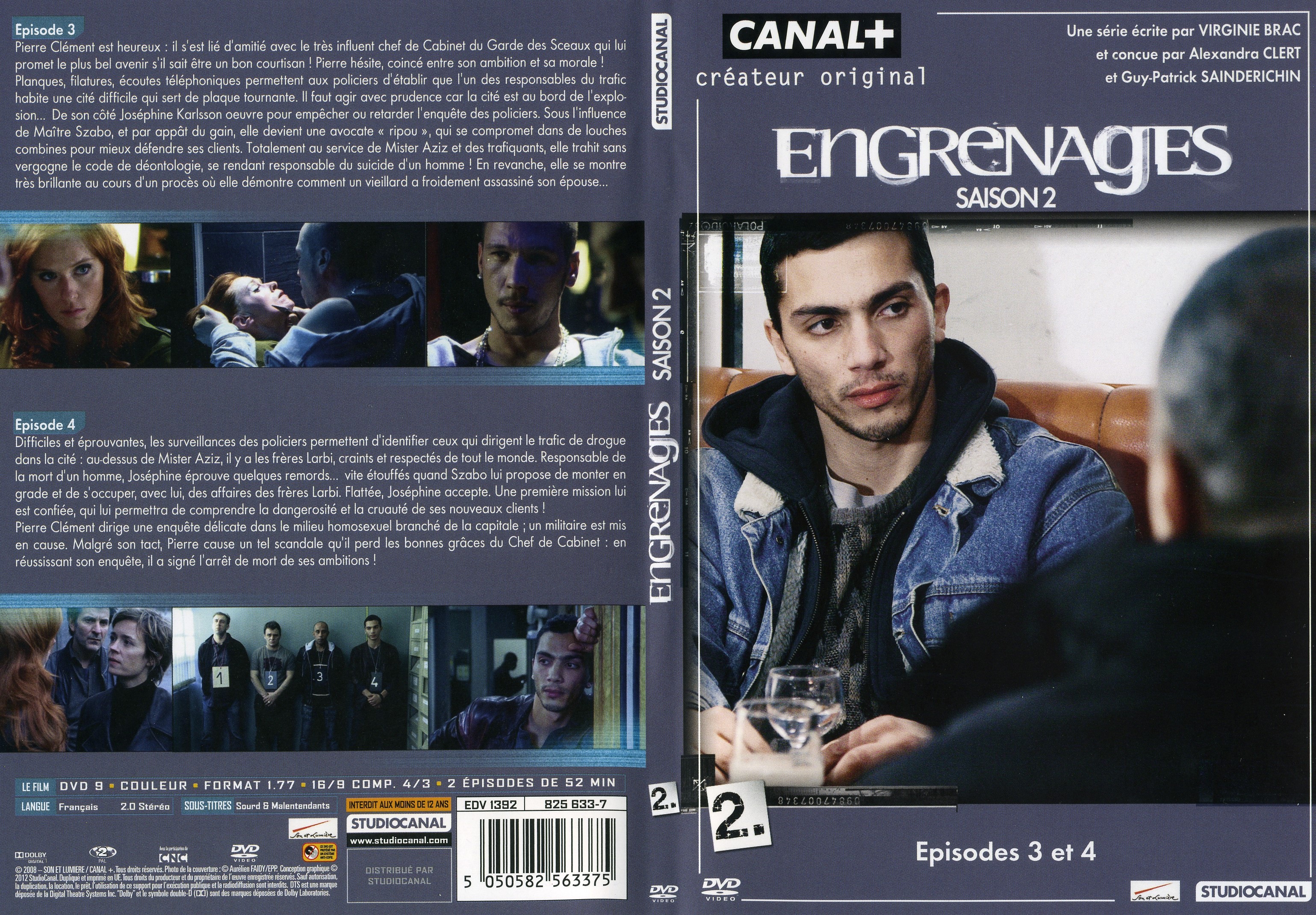 Jaquette DVD Engrenages Saison 2 DVD 2