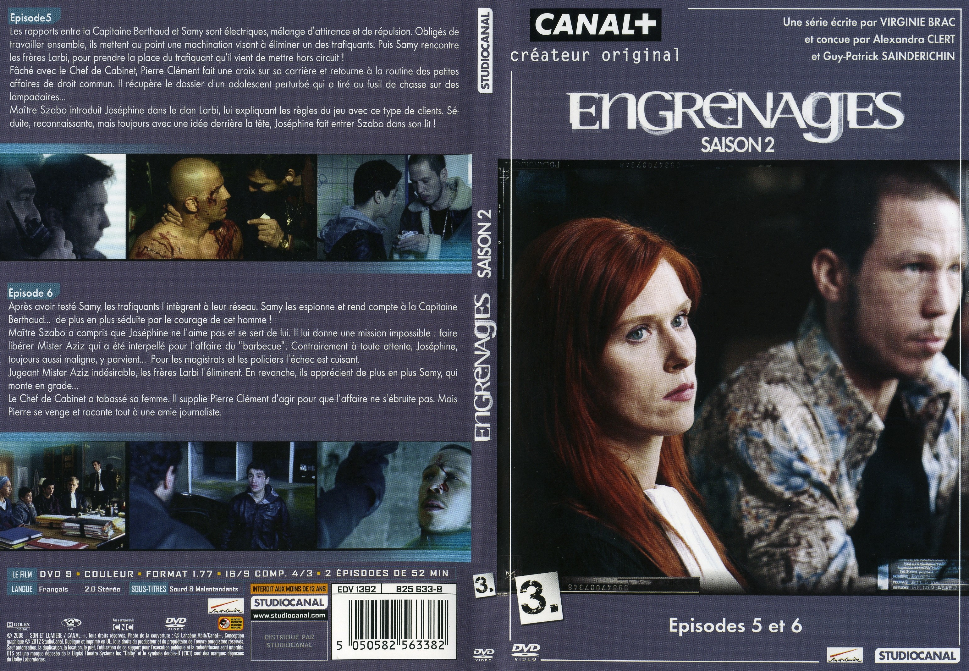 Jaquette DVD Engrenages Saison 2 DVD 3