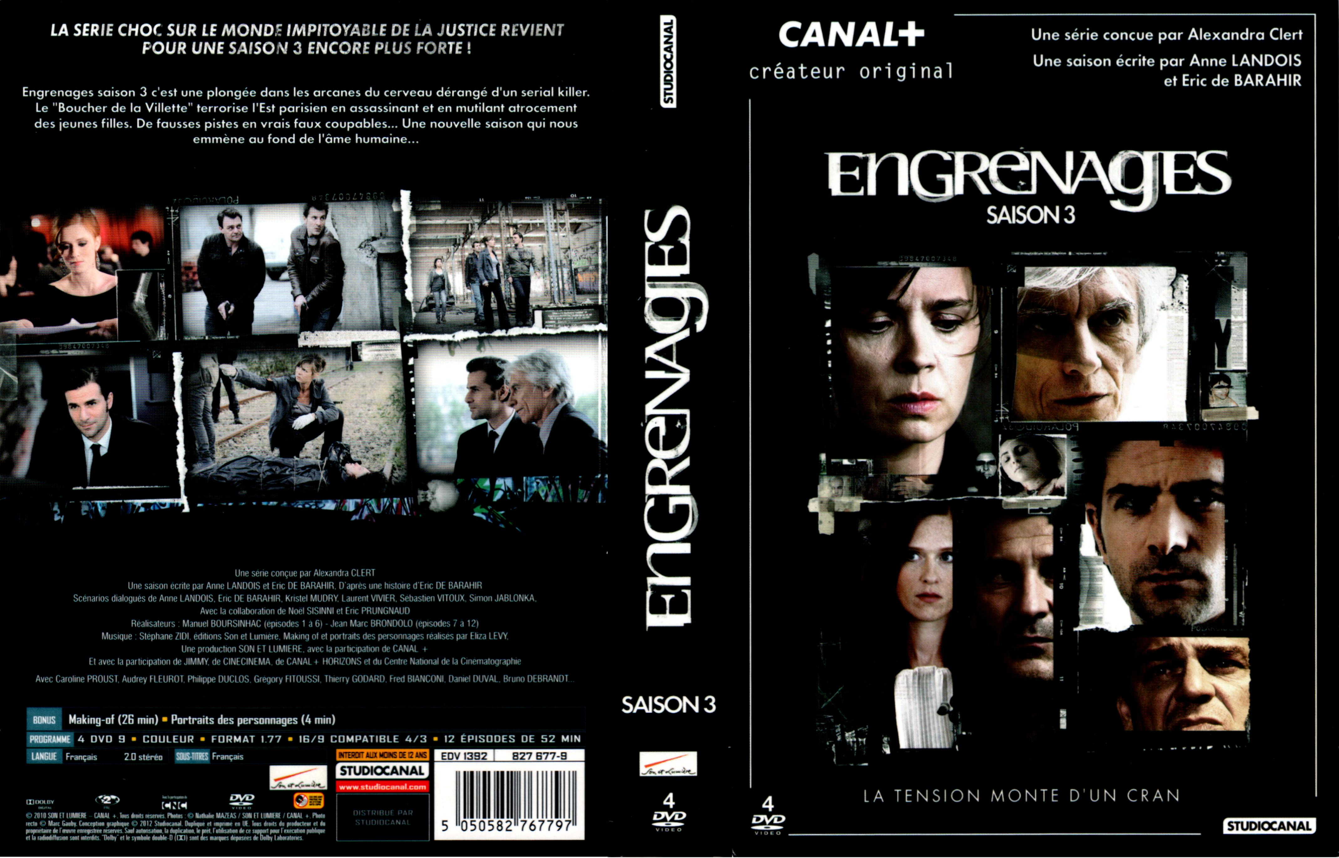 Jaquette DVD Engrenages Saison 3 COFFRET