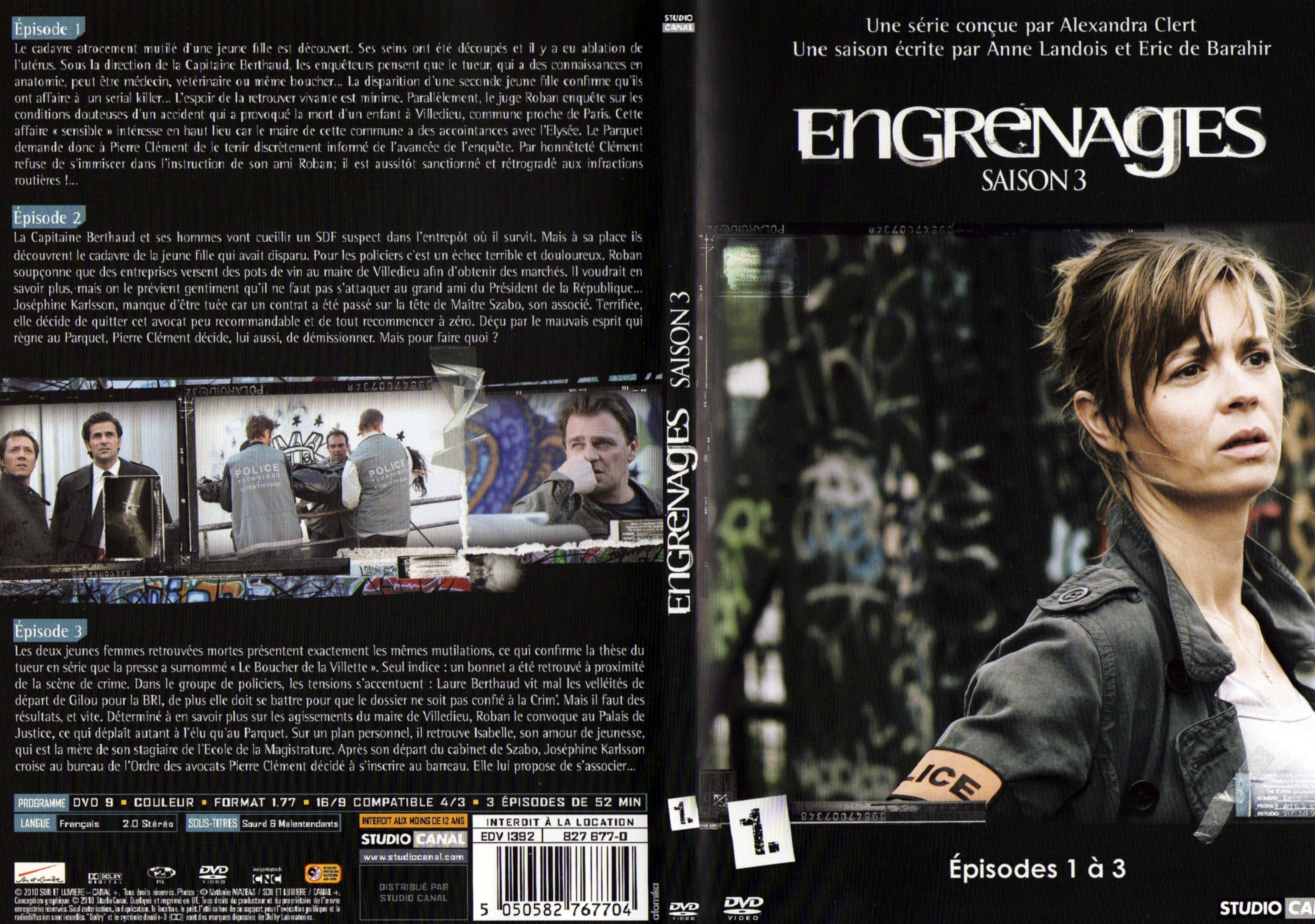 Jaquette DVD Engrenages Saison 3 DVD 1