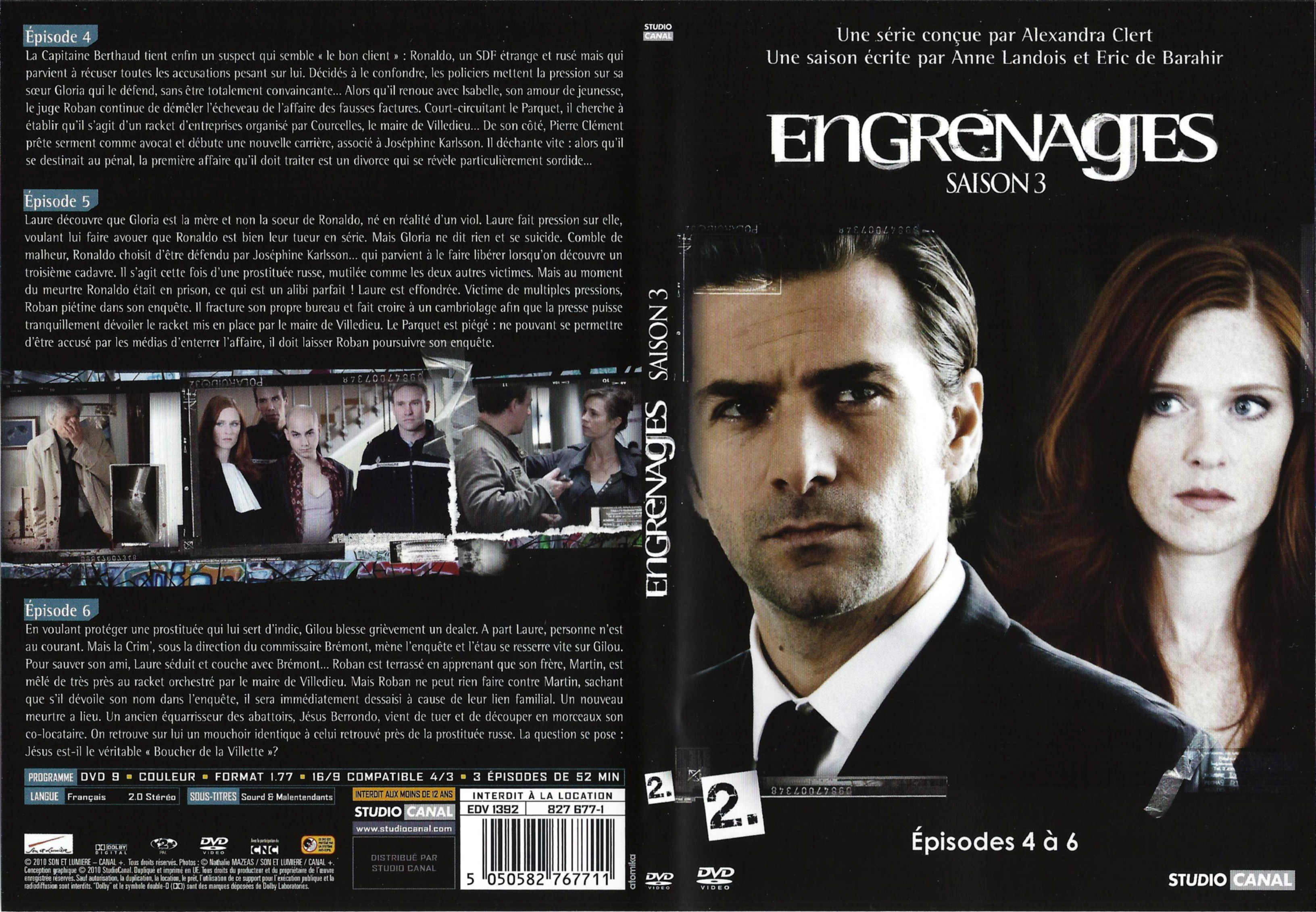 Jaquette DVD Engrenages Saison 3 DVD 2