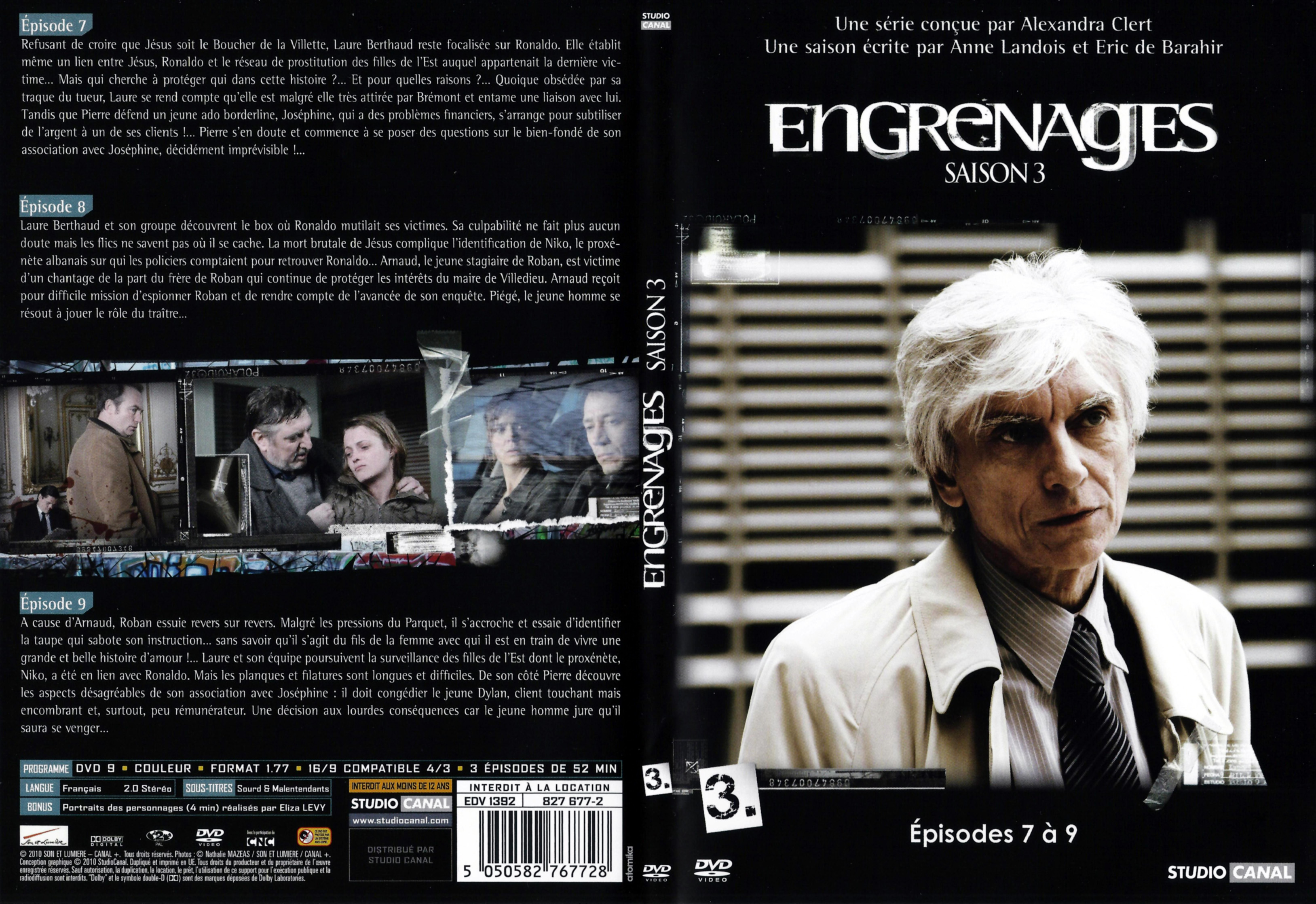 Jaquette DVD Engrenages Saison 3 DVD 3