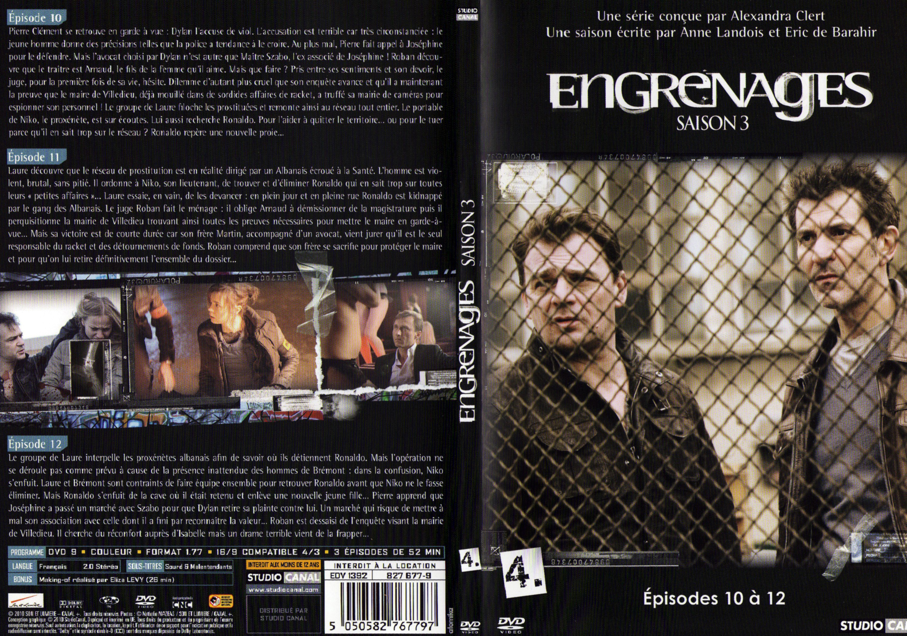 Jaquette DVD Engrenages Saison 3 DVD 4