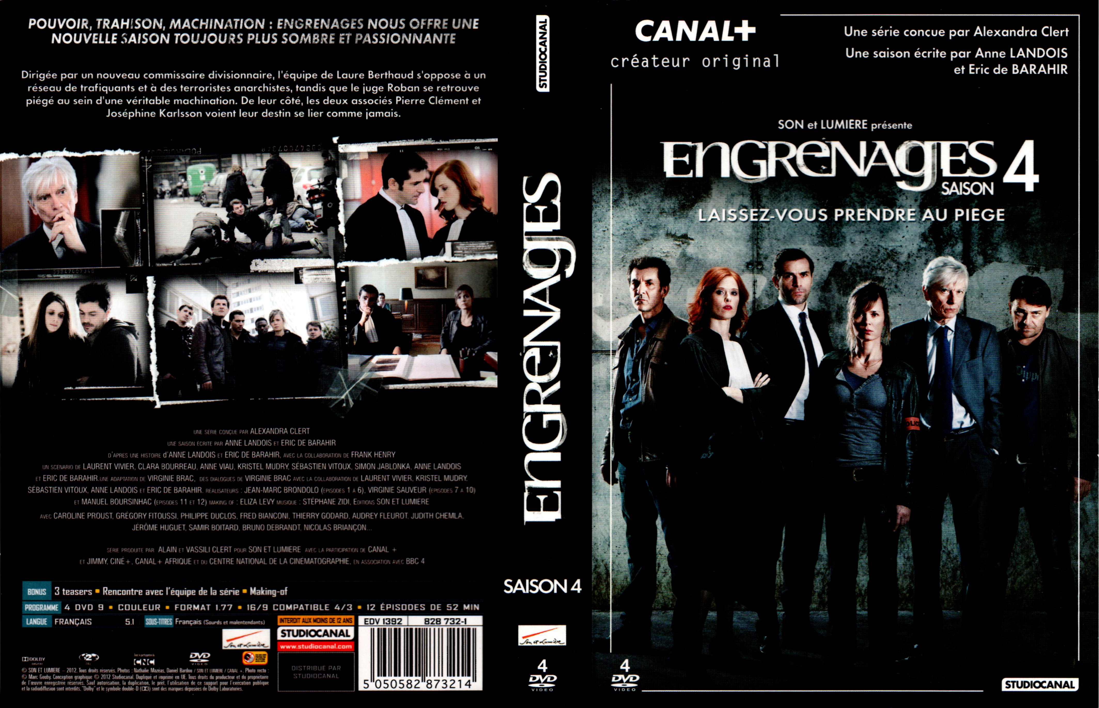 Jaquette DVD Engrenages Saison 4 COFFRET