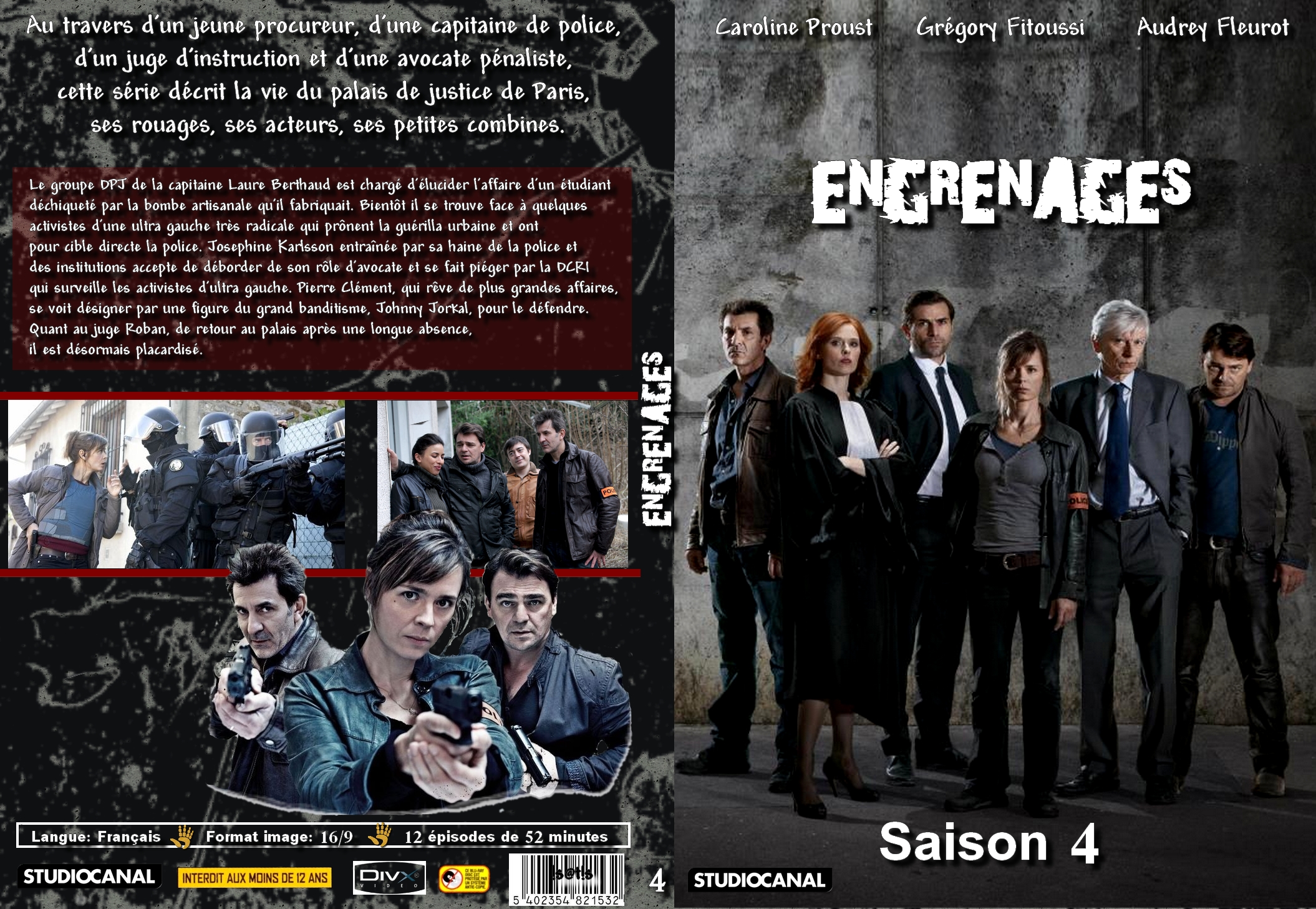 Jaquette DVD Engrenages Saison 4 custom