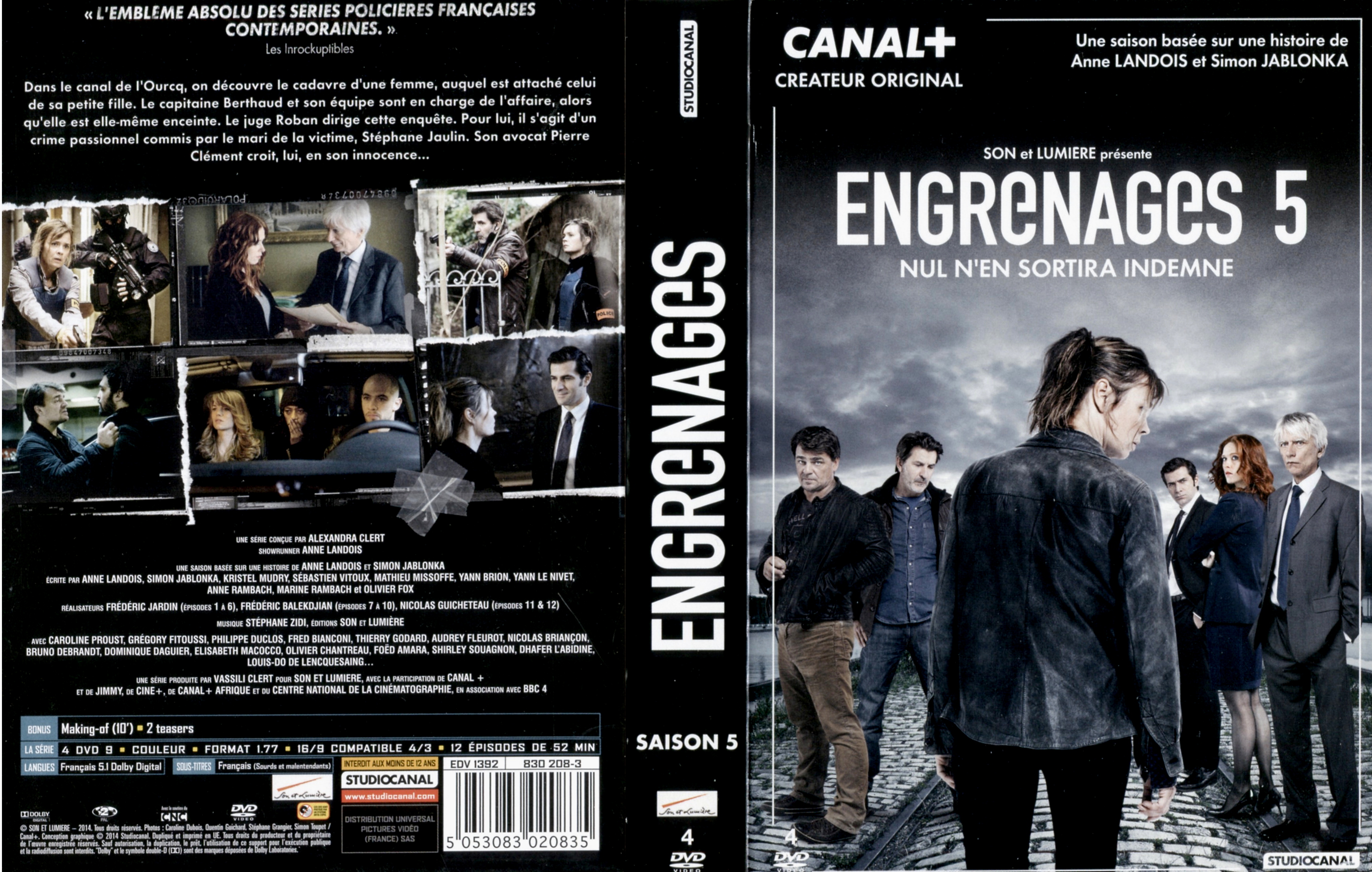 Jaquette DVD Engrenages Saison 5 COFFRET